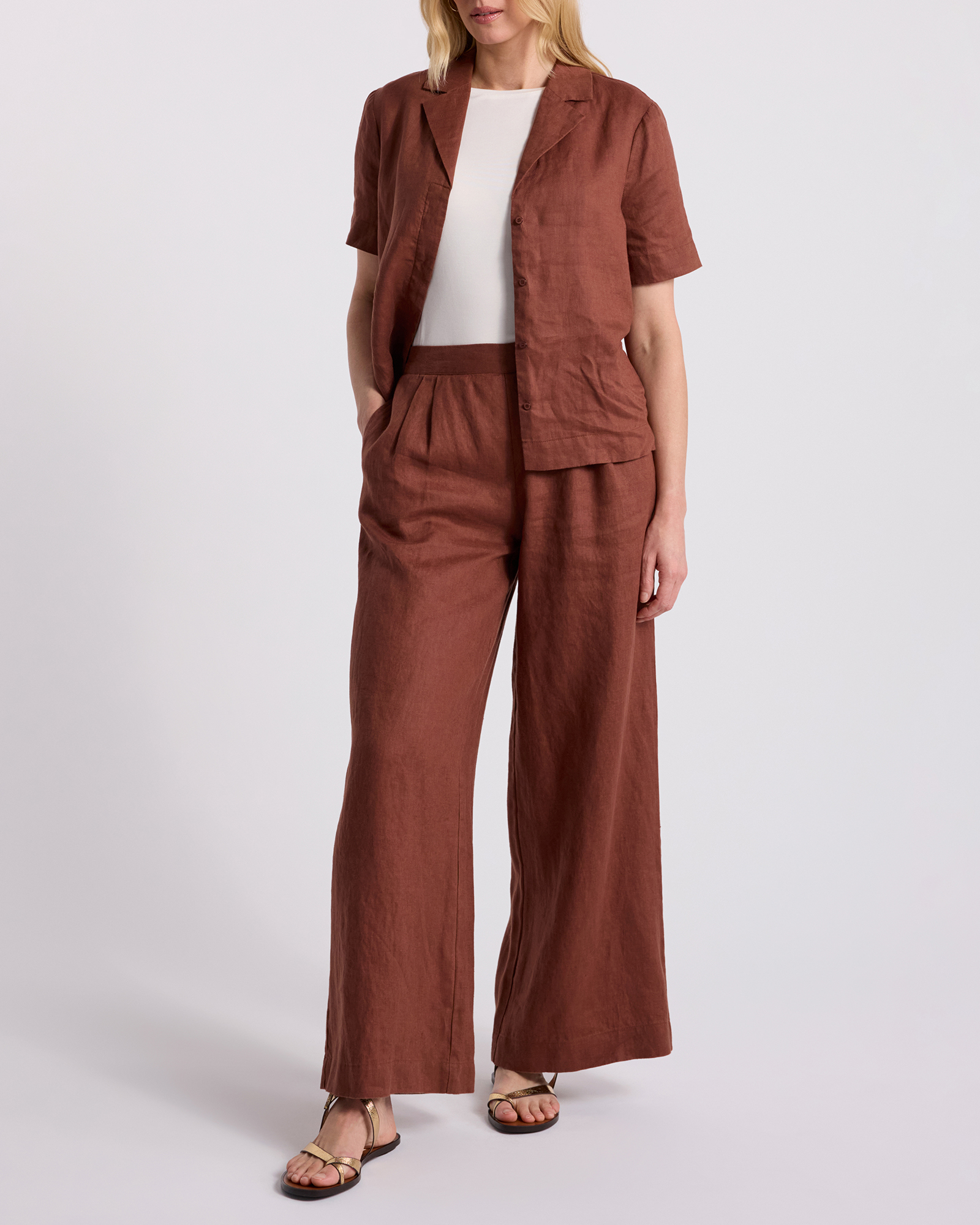 Prue Wide Leg Linen Pants