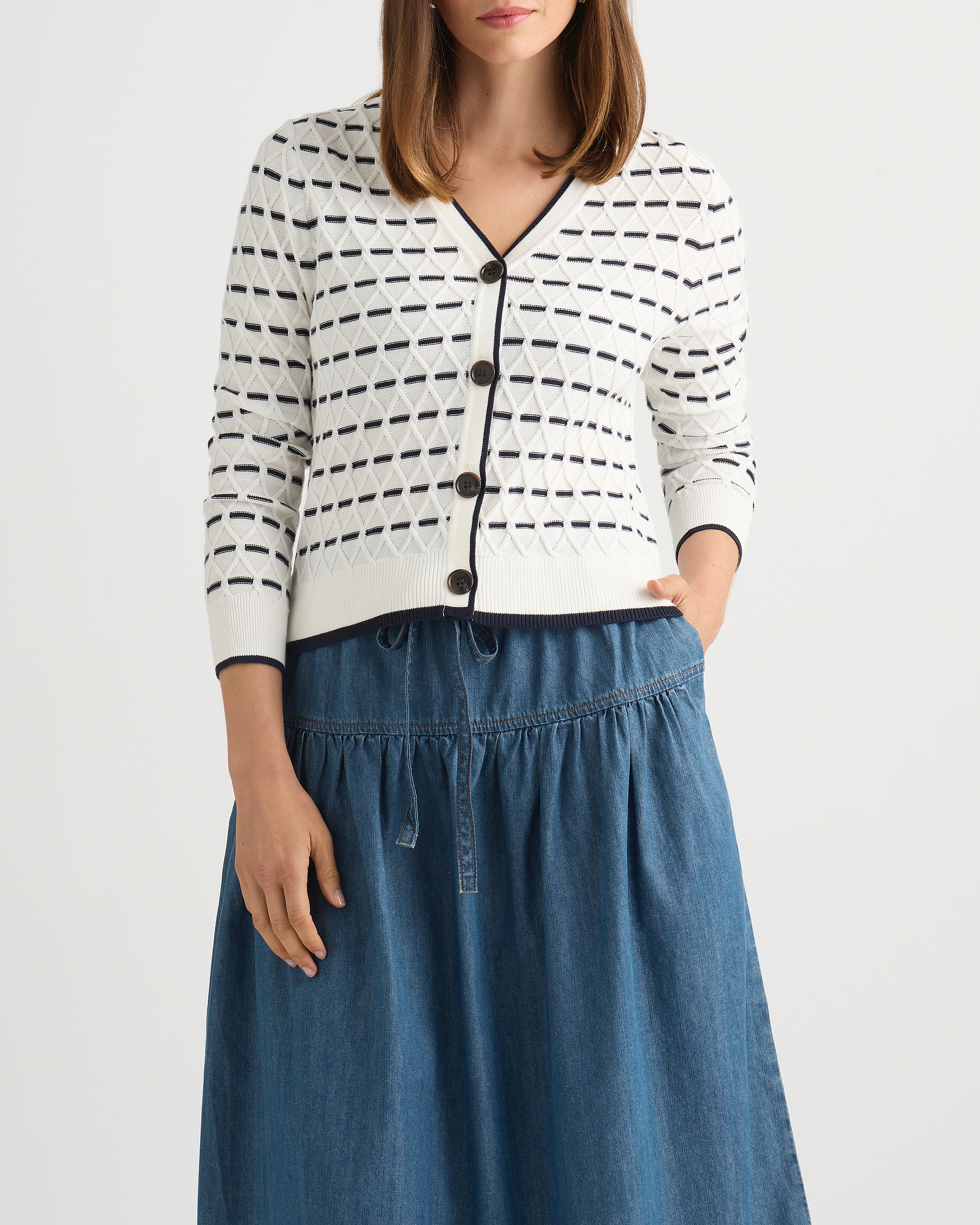 Decora Cable Knit Cardigan