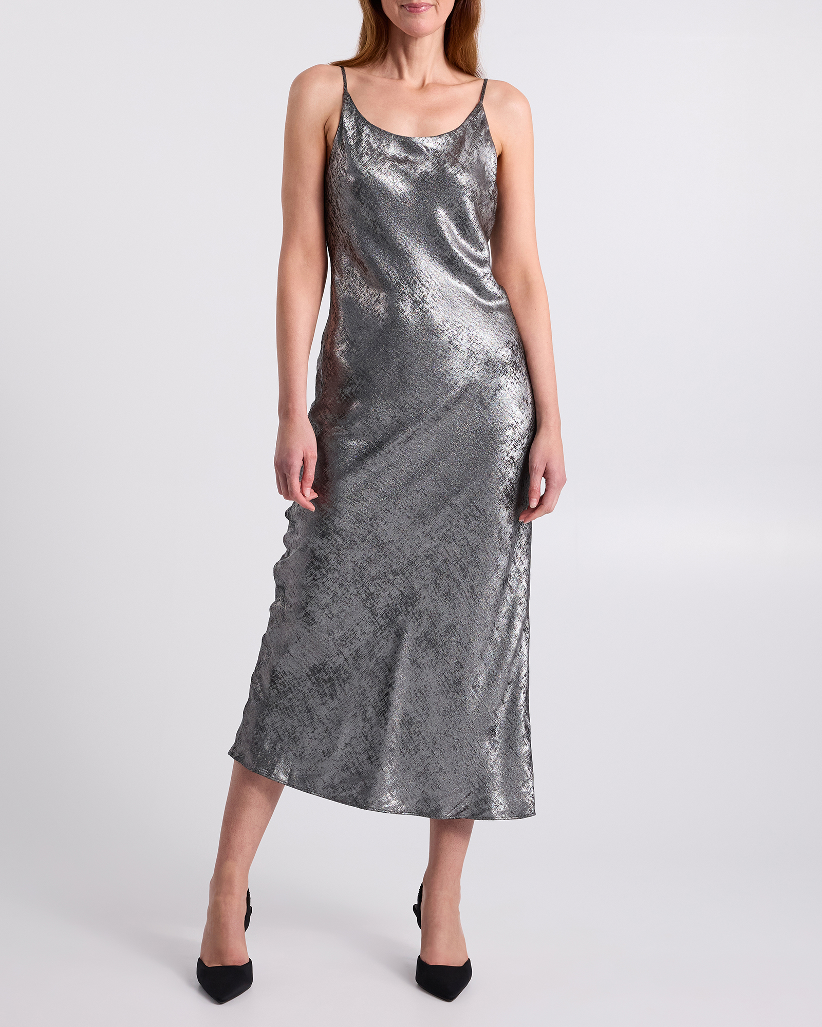 Rumi Metallic Slip Dress