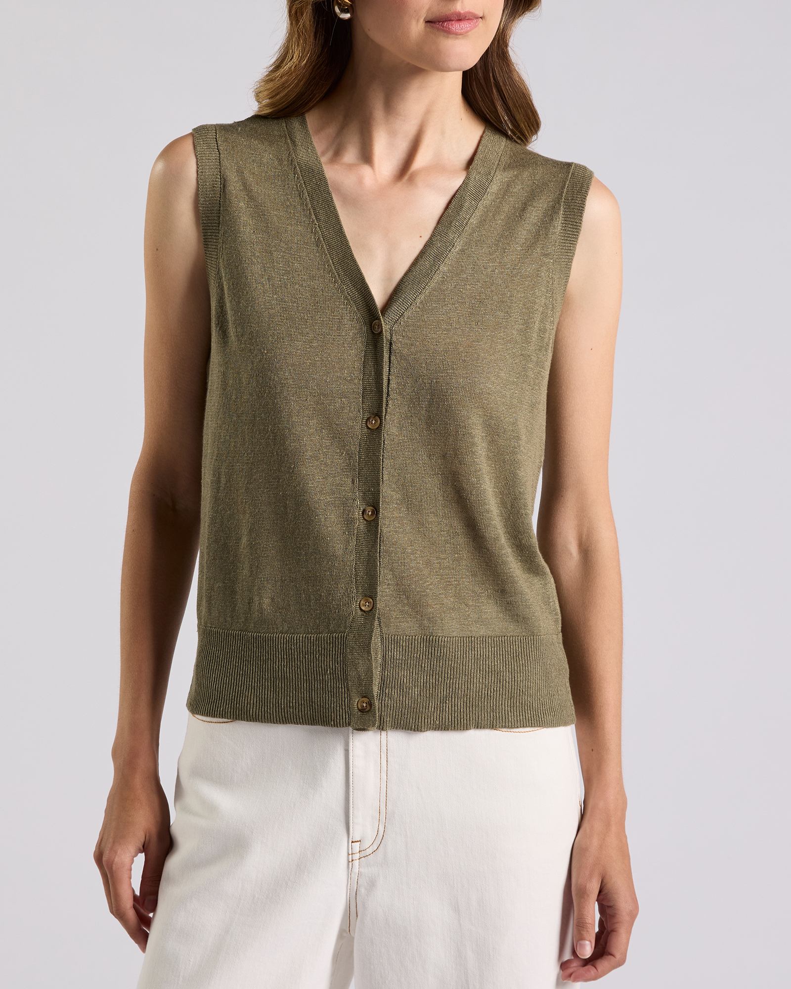 Ciara Linen Knit Vest