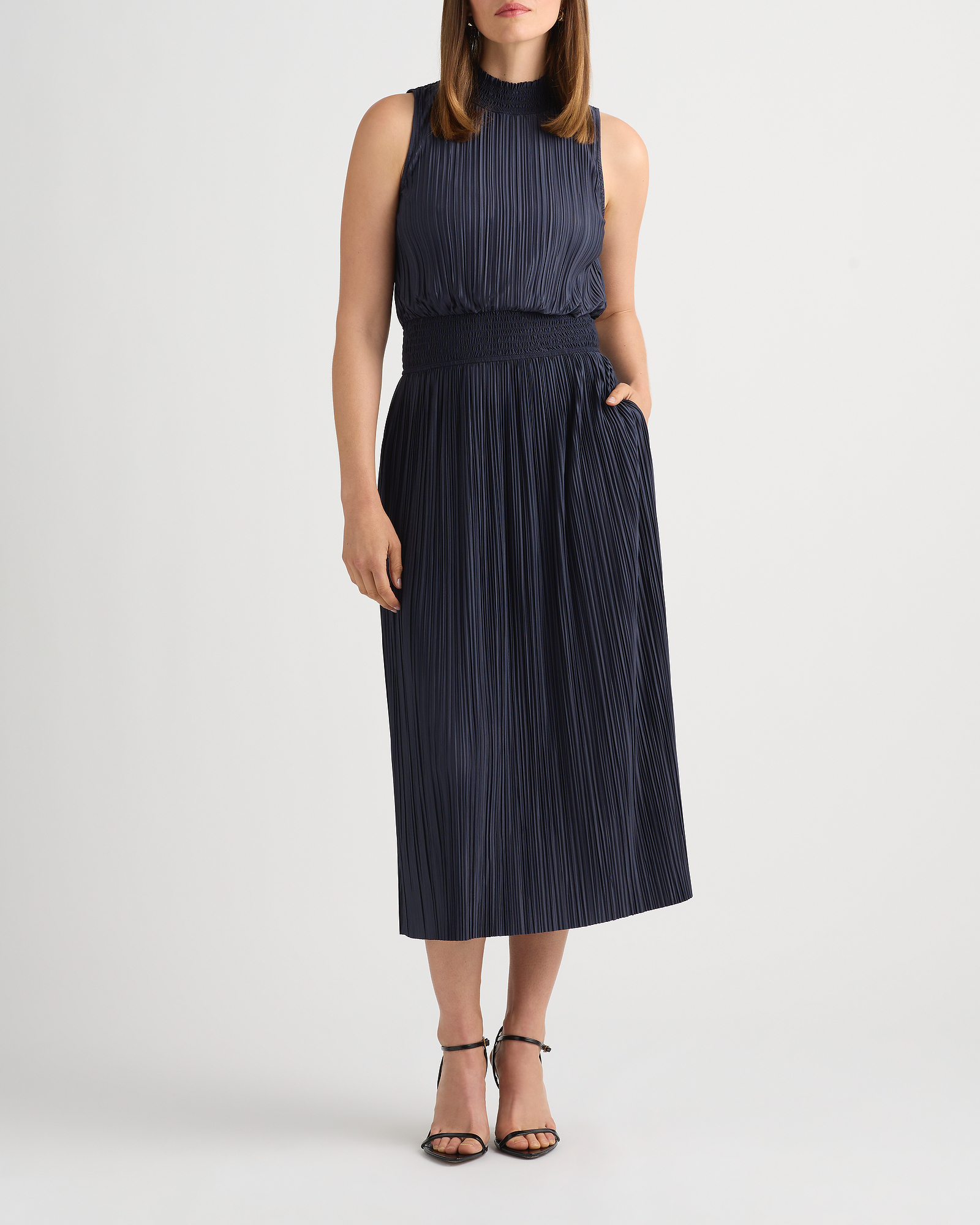 Tauri Pleat Jersey Dress