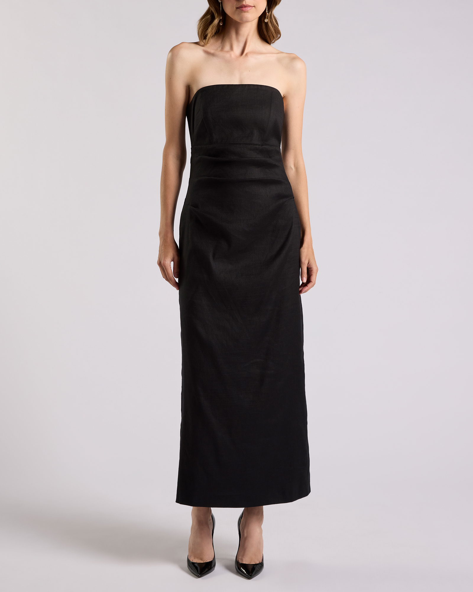 Arwen Strapless Linen Dress
