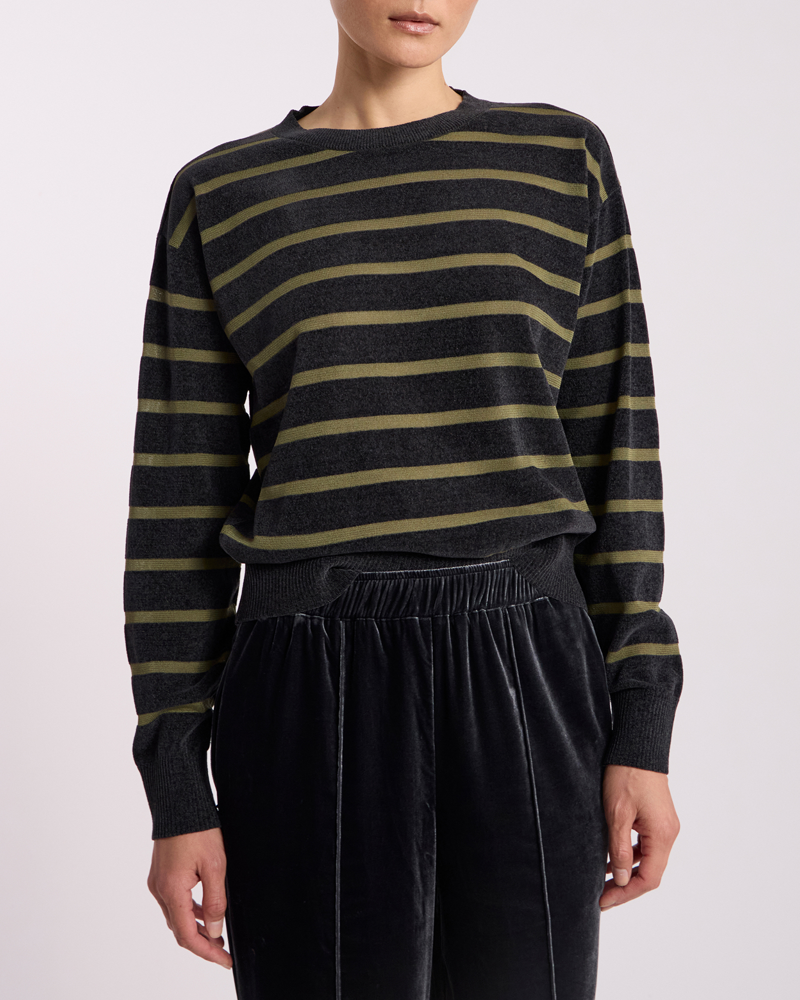 Kasey Velvet Stripe Knit Jumper