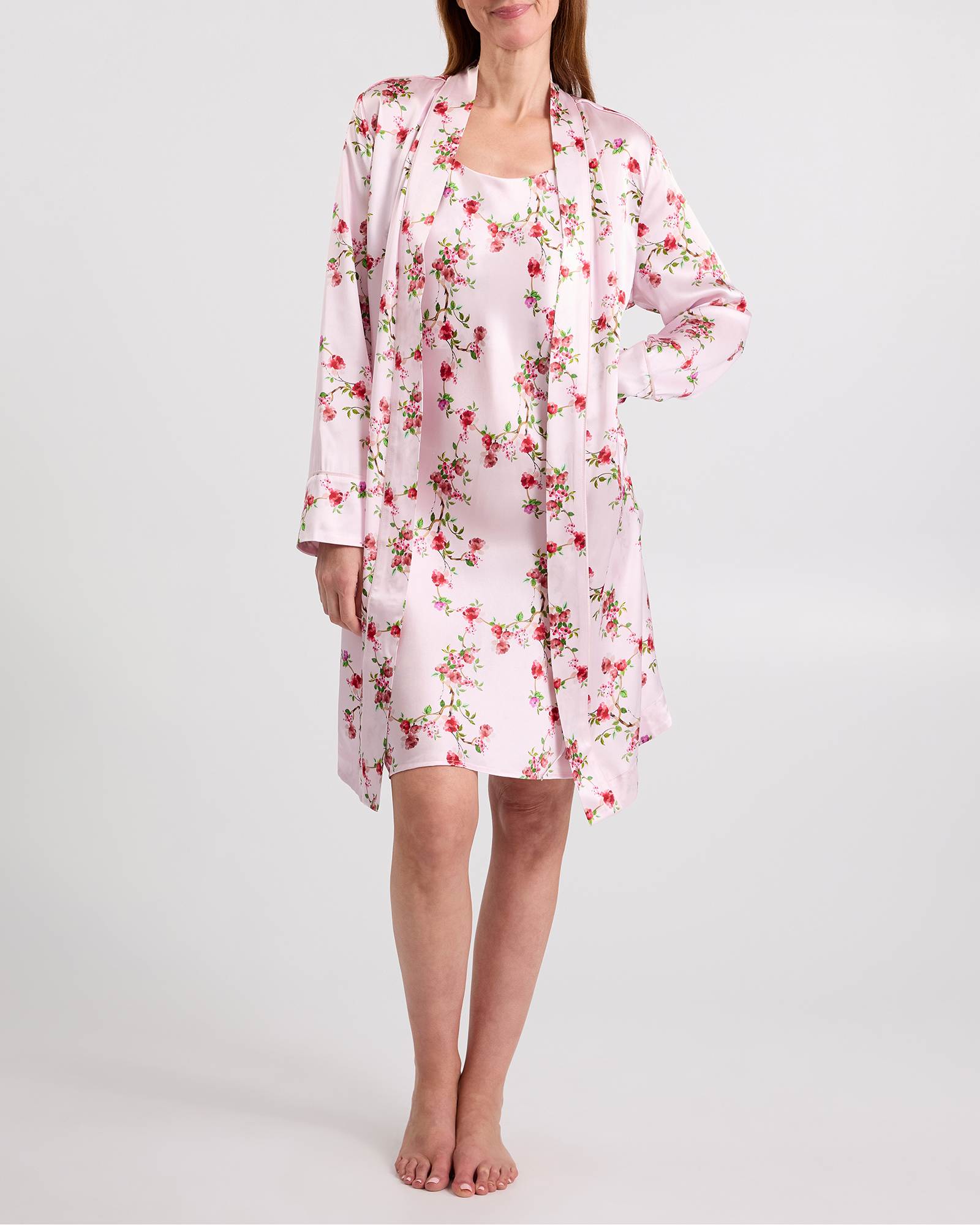 Posey Short Silk Sleep Robe