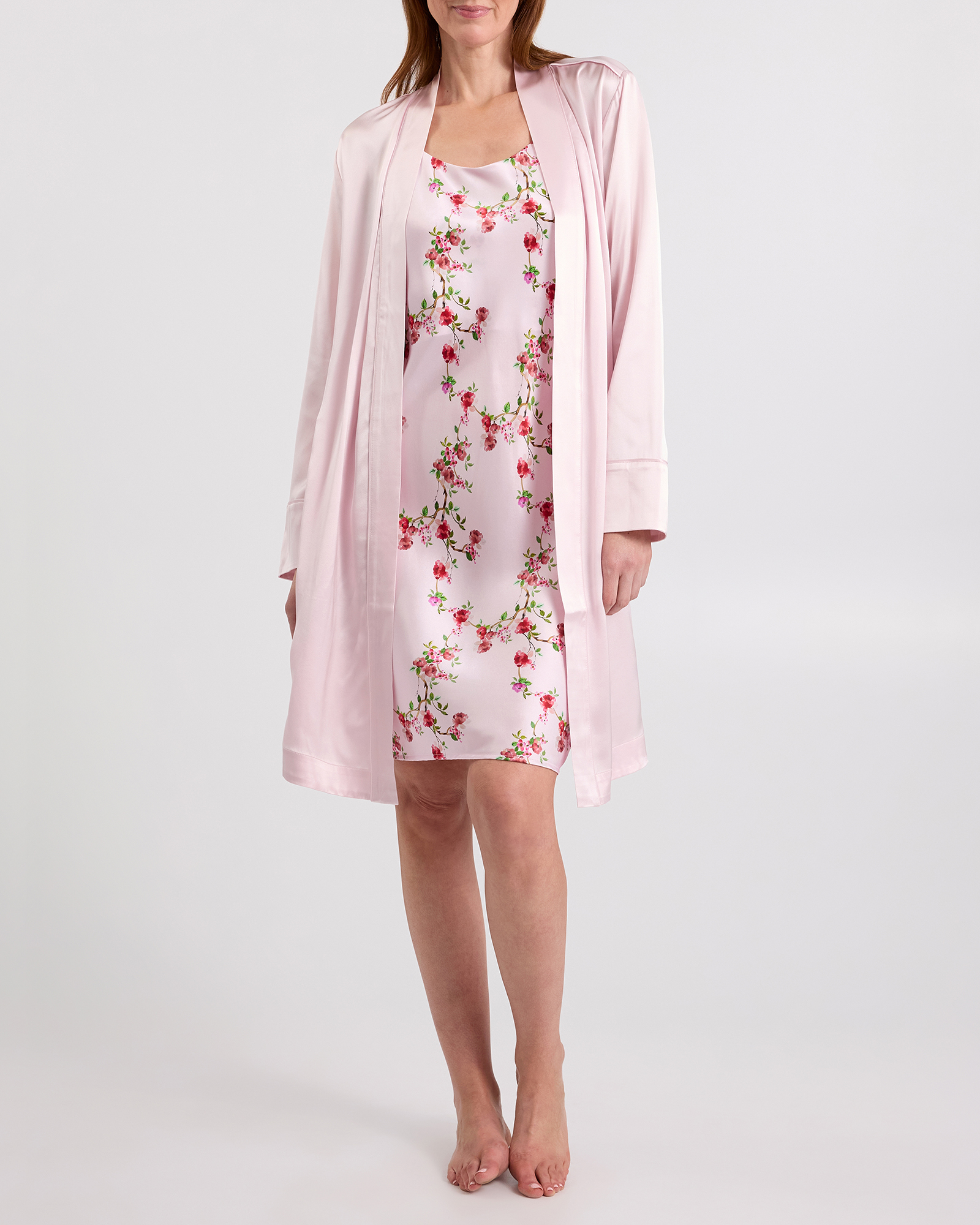 Cannes Short Silk Sleep Robe