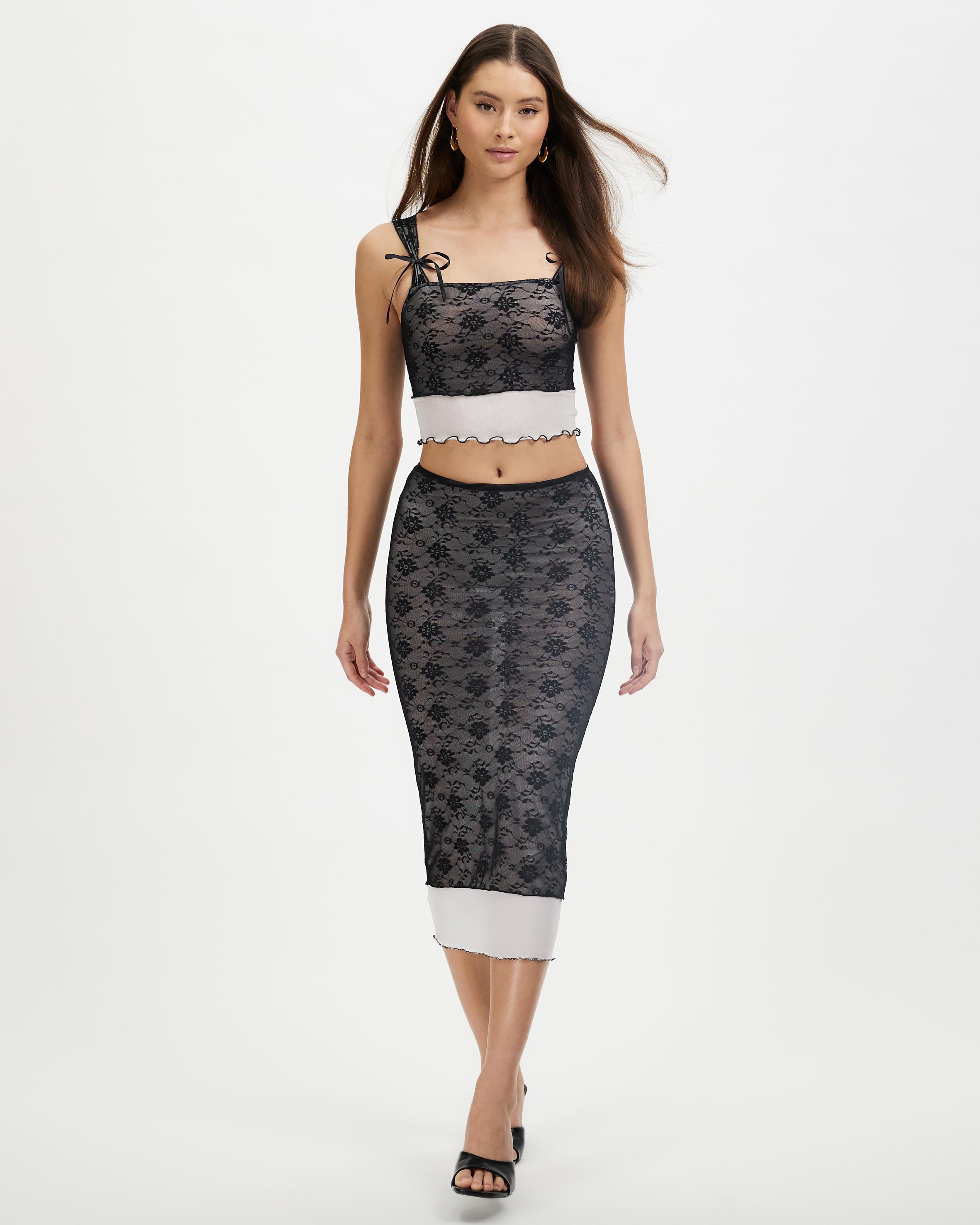 Spell On You Lace Midi Skirt