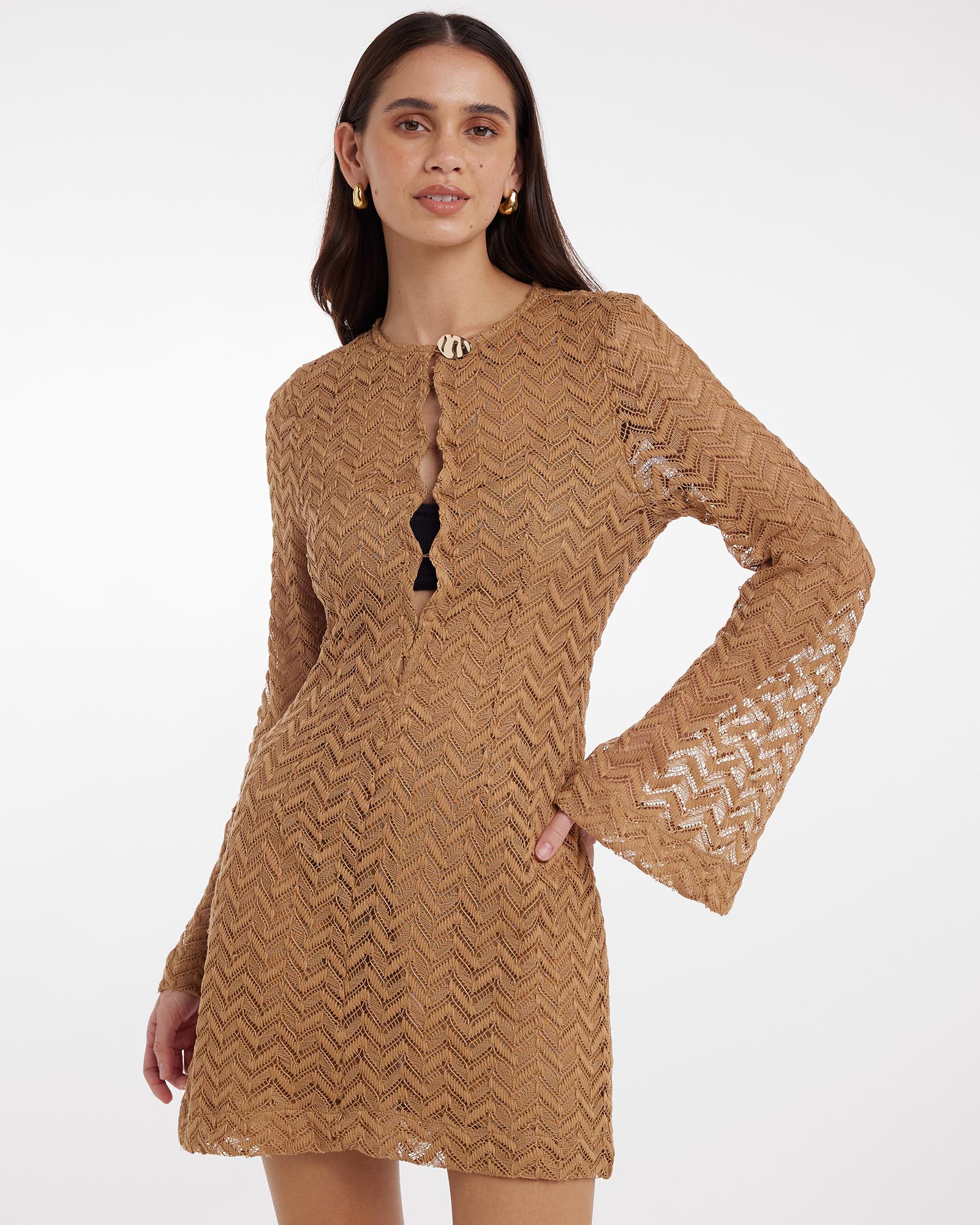 Jasmine Long Sleeve Mini Dress