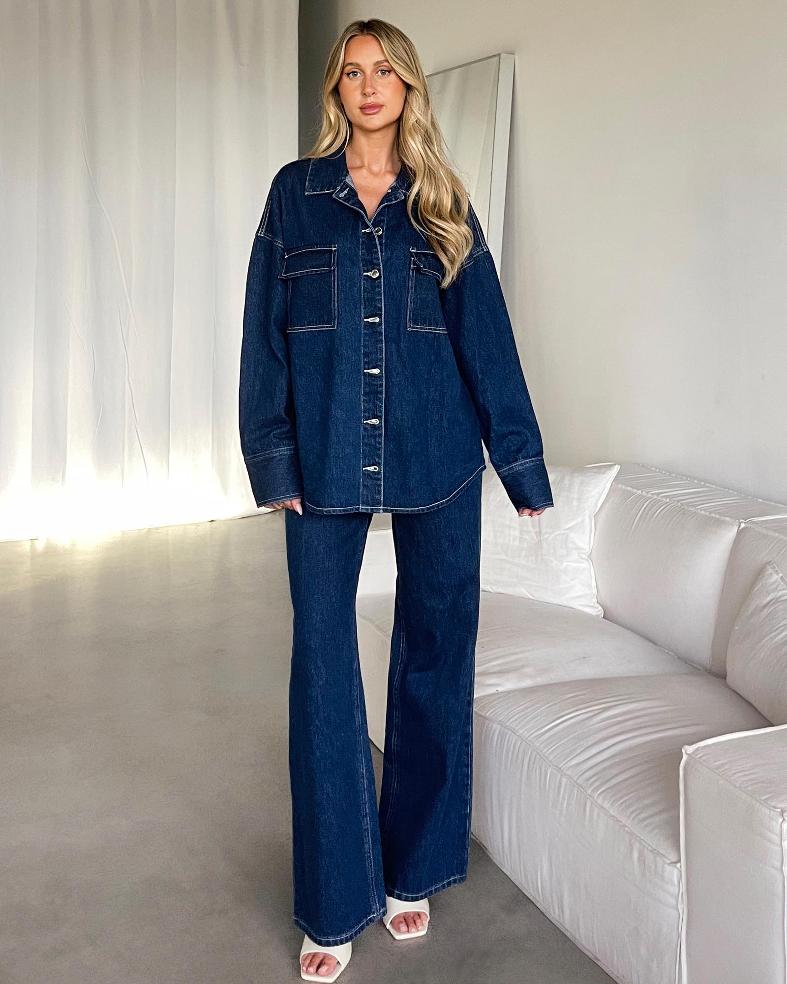 London Fever High Waisted Wide Leg Jeans