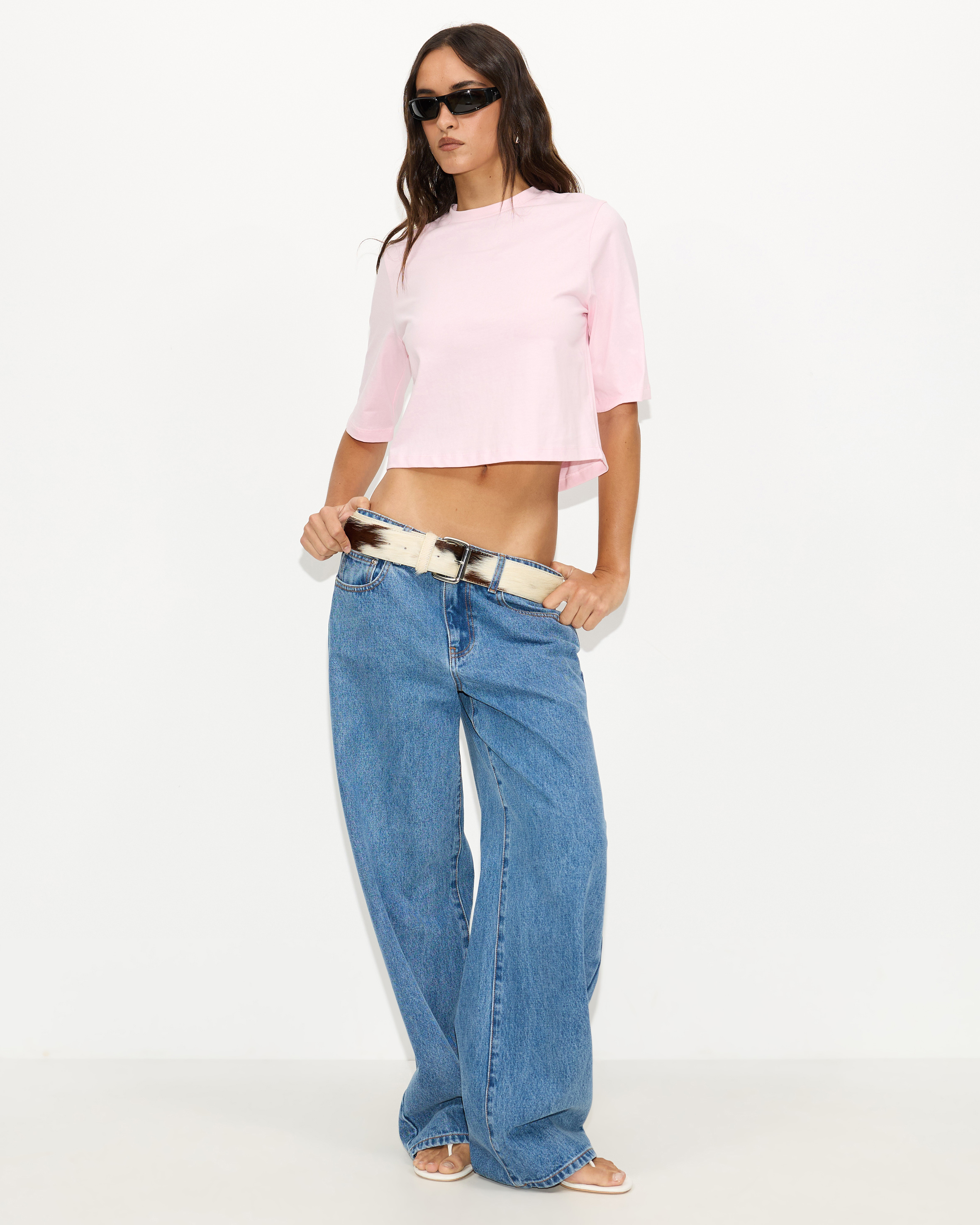 Sandy Cropped Boxy T-Shirt