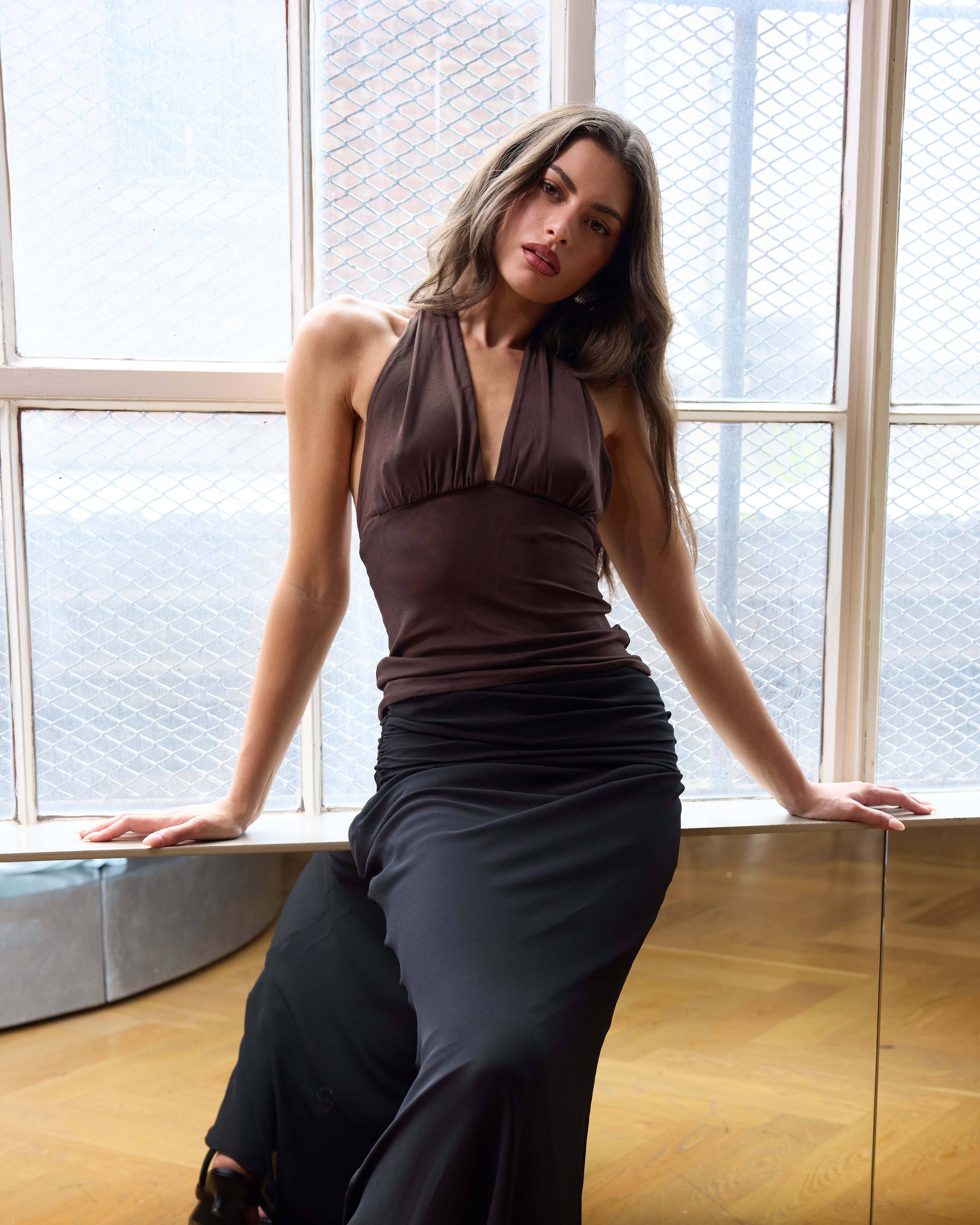 Waves Mesh Halter Top