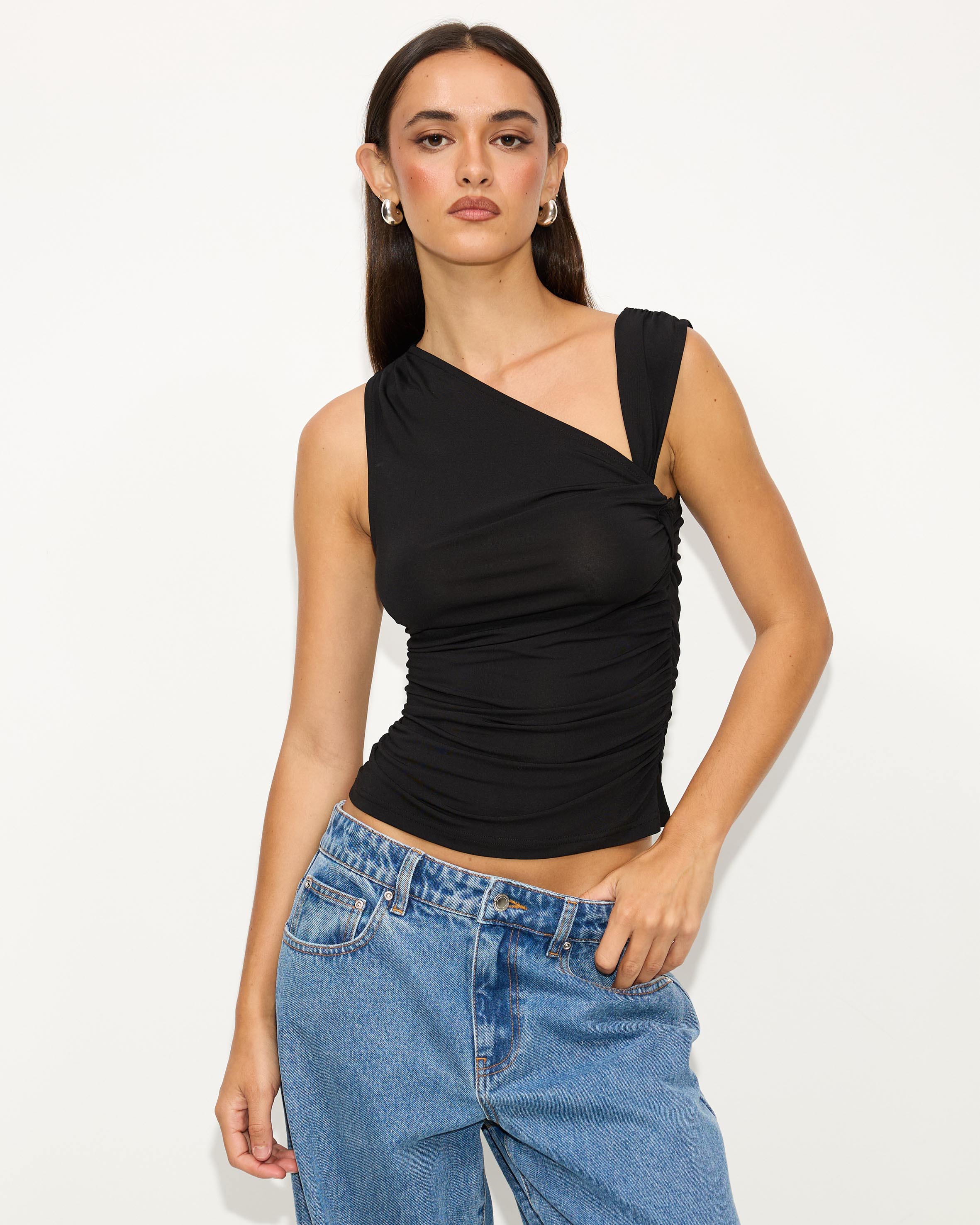 Daquiri Ruched Jersey Top