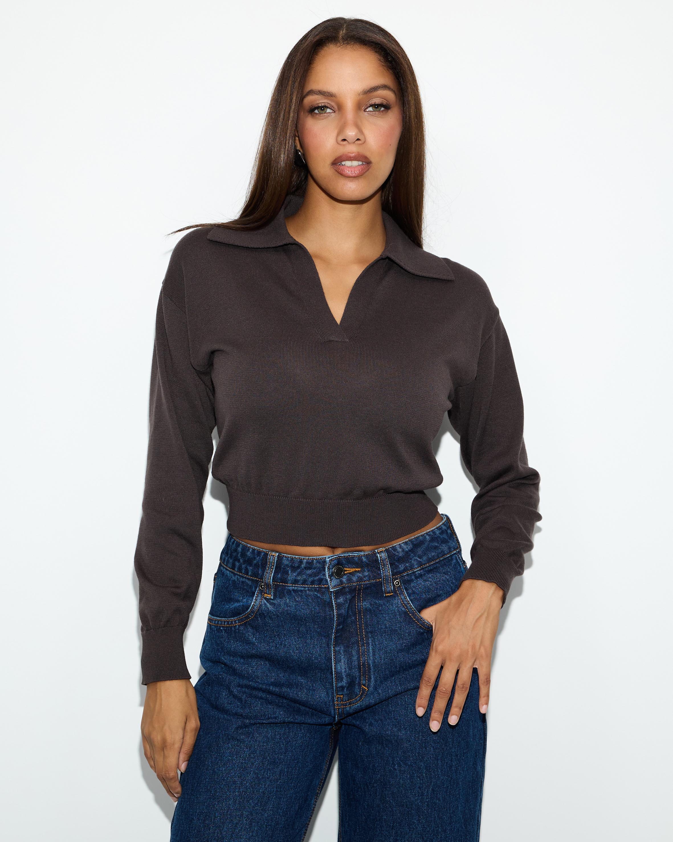 Helen Cropped Knit Jumper