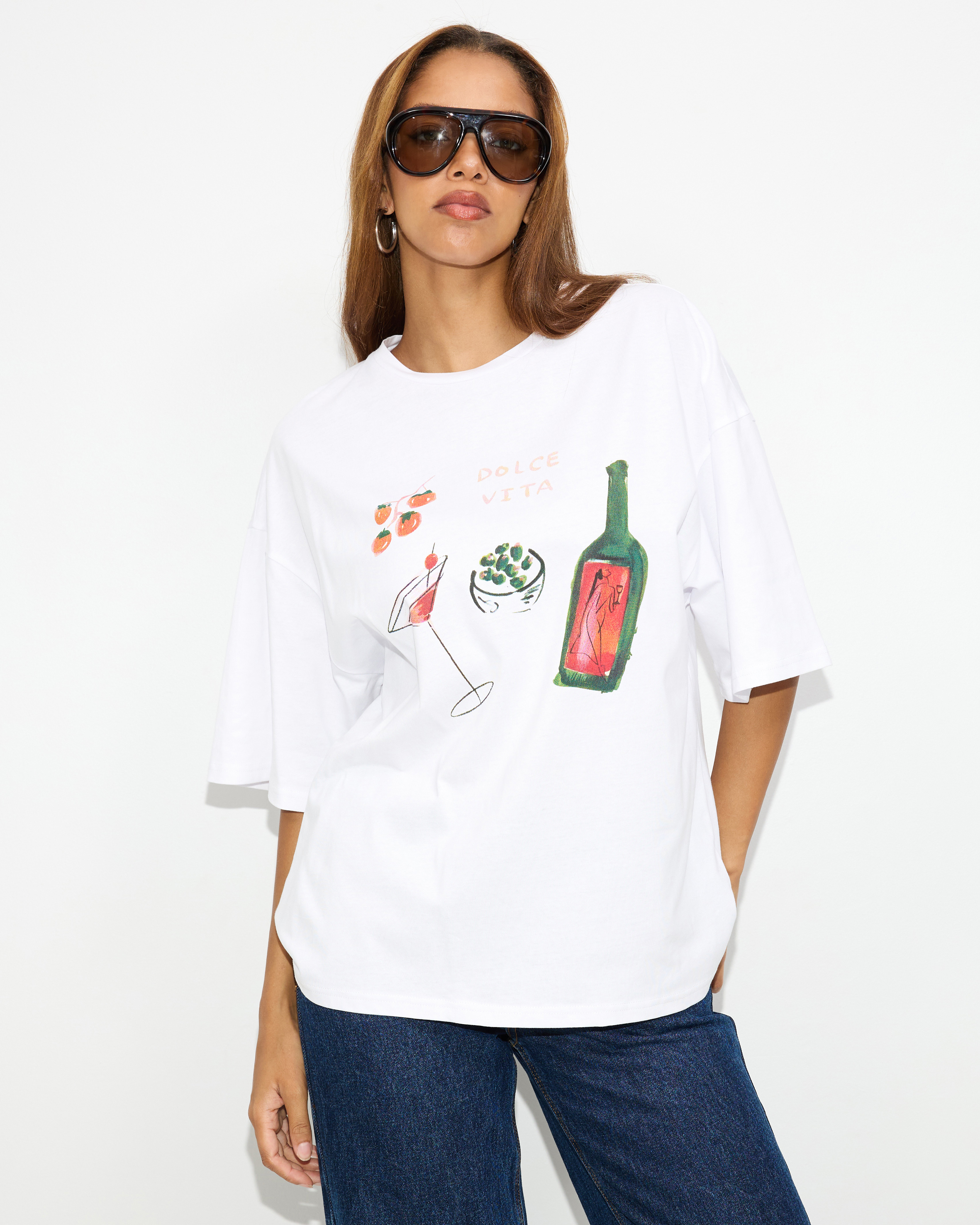Dolce Vita Oversized Graphic Tee