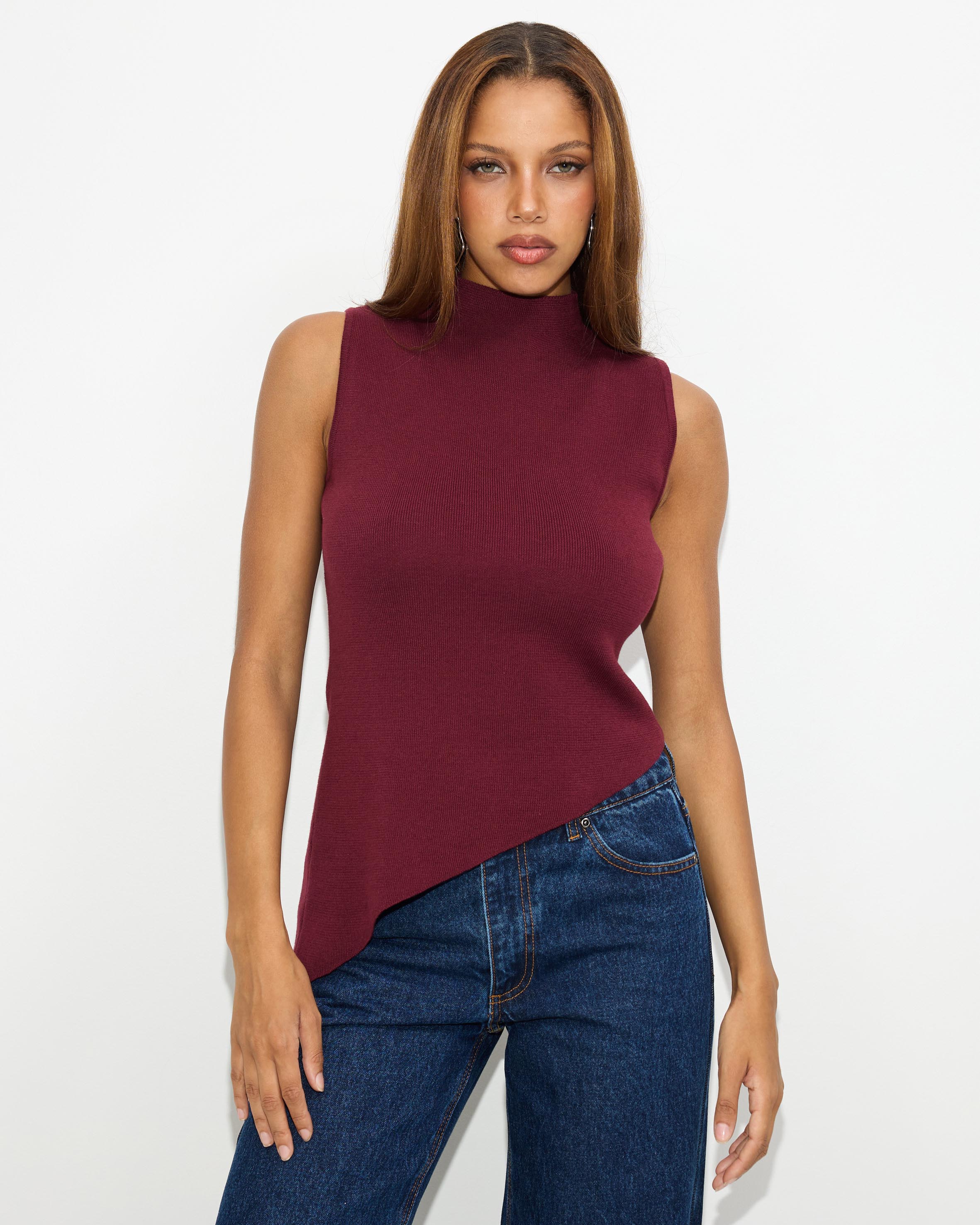Gracie High Neck Knit Top