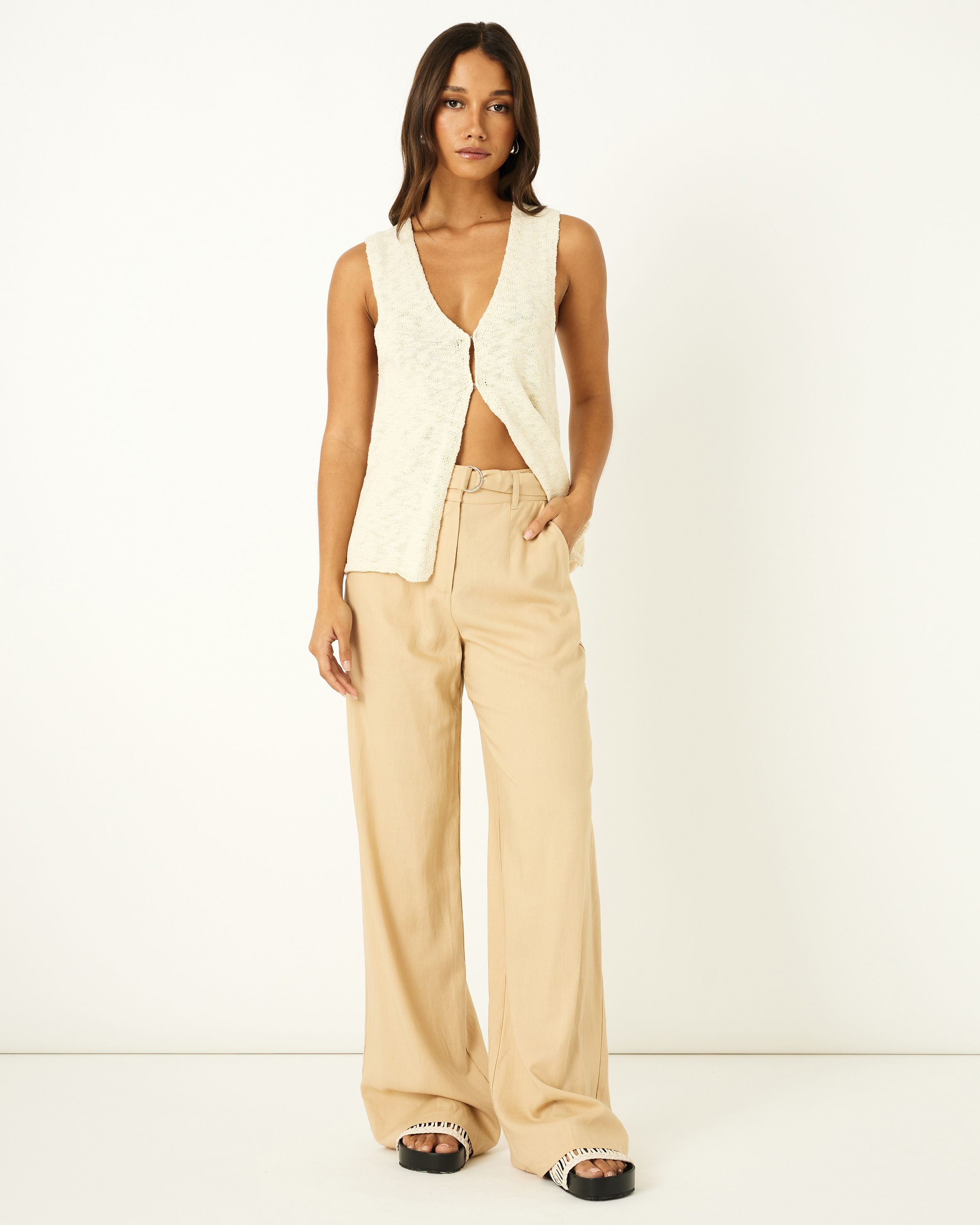 Azalea Light Weight Linen Blend Pants