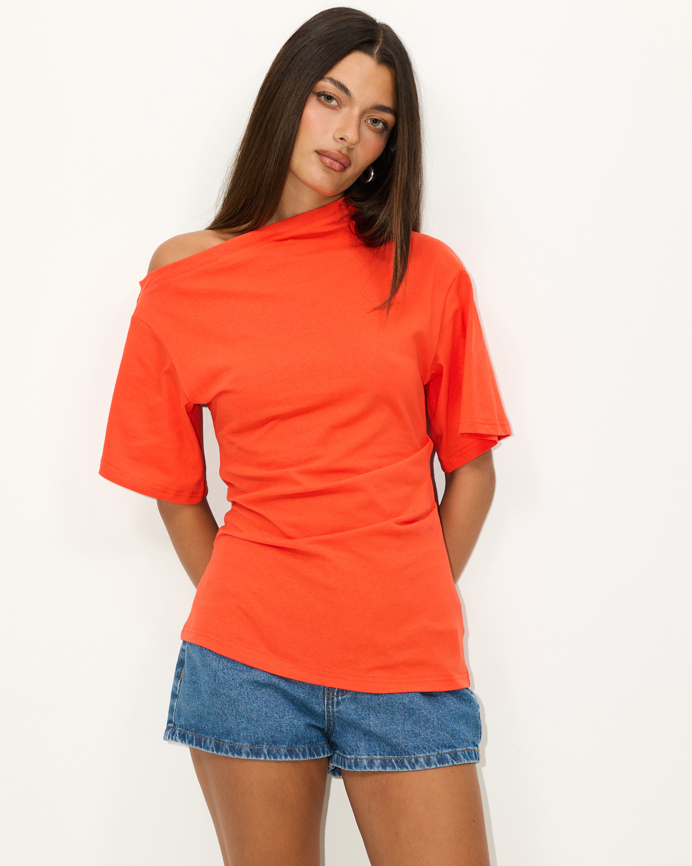 Hazel Ruched Jersey Short Sleeve Top