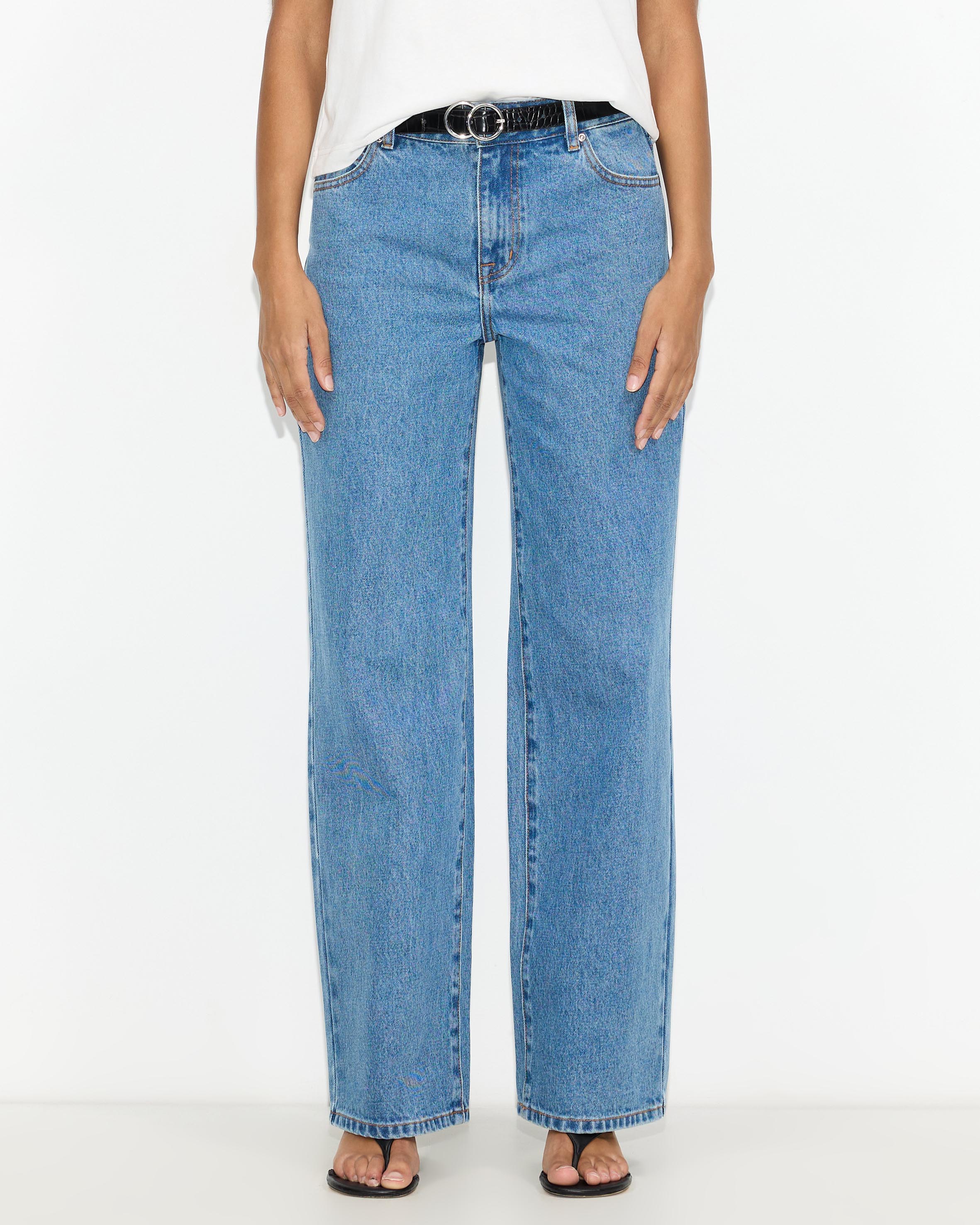 Rome Baggy Low Rise Denim Jeans