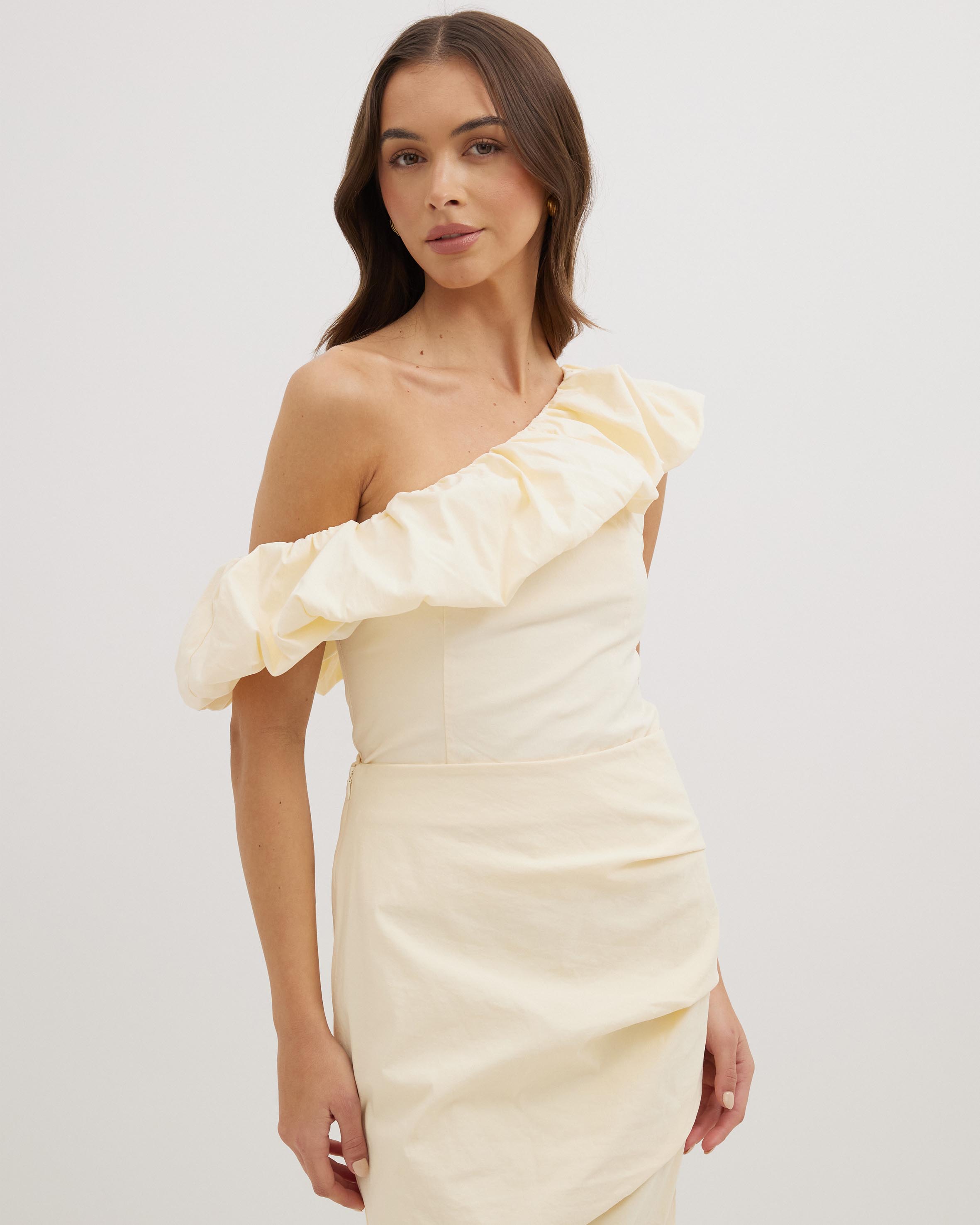 Darling Delight One Shoulder Ruffle Top