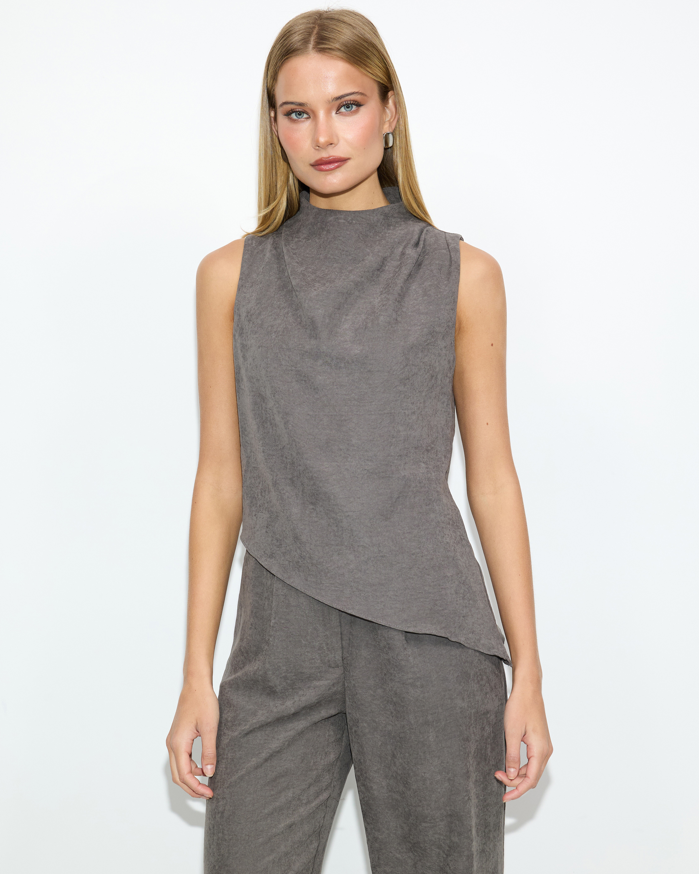 Pixie High Neck Cupro Top
