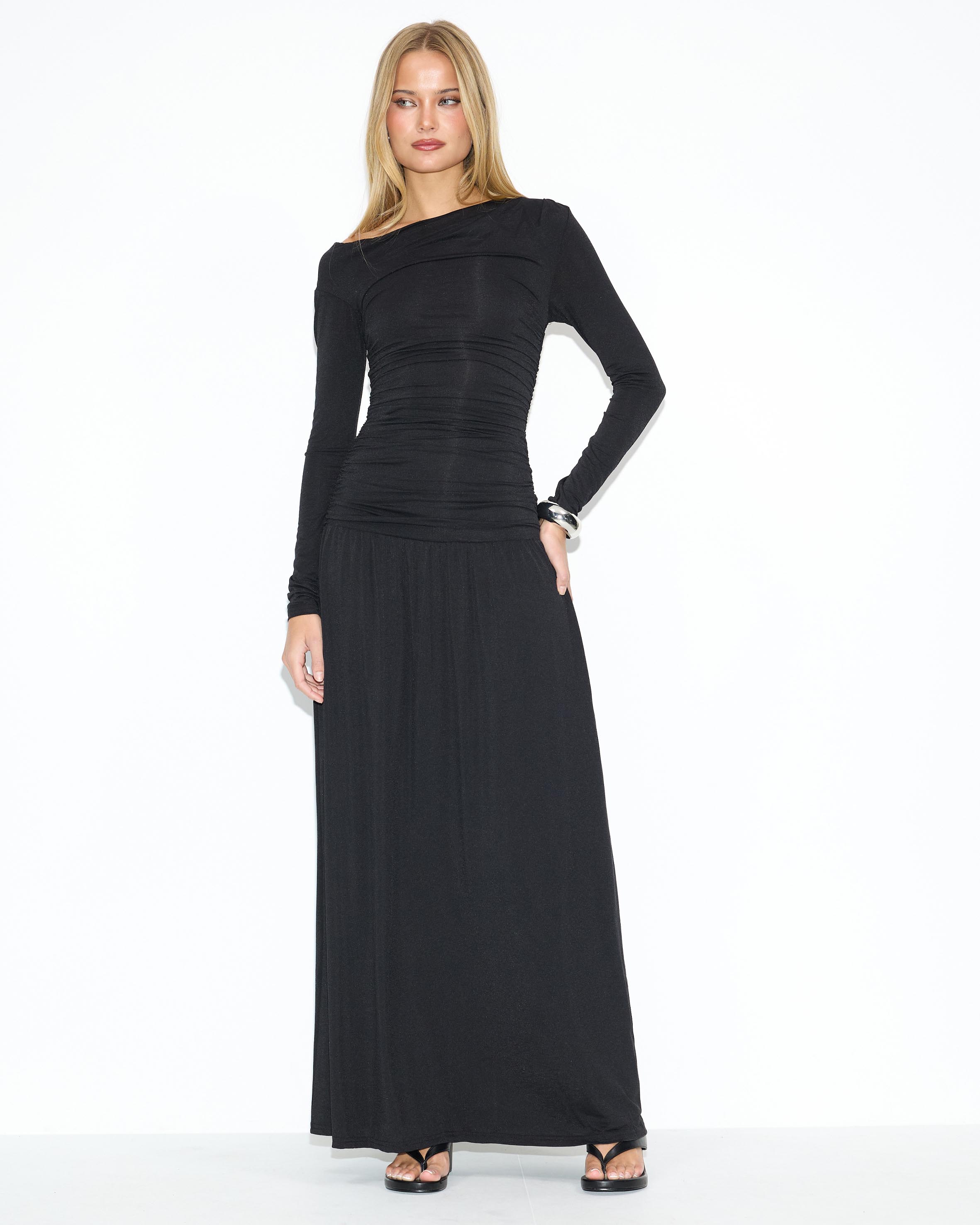 She's All That LS Jersey Maxi Dress