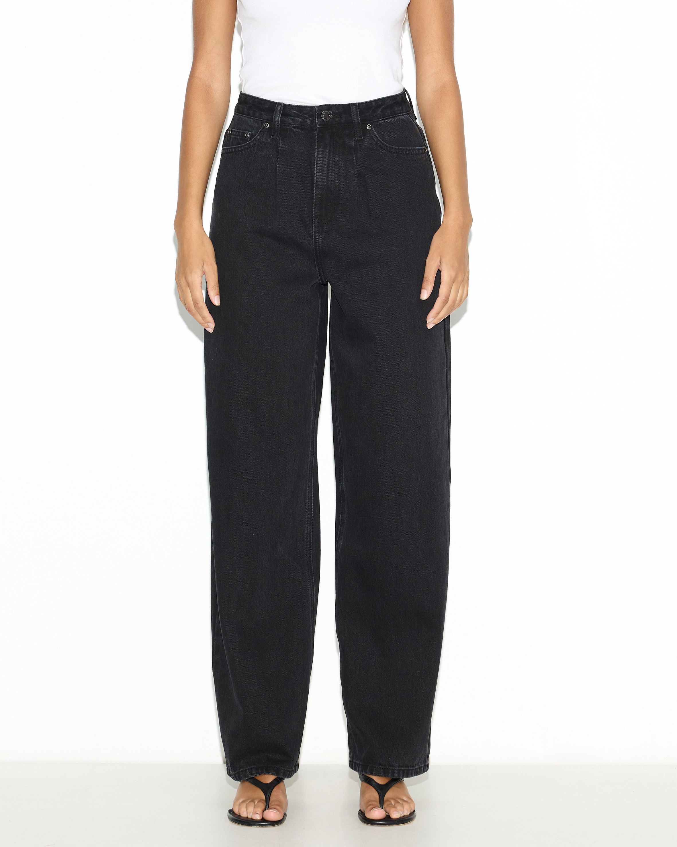 Naples Pleat High Waisted Relaxed Jeans