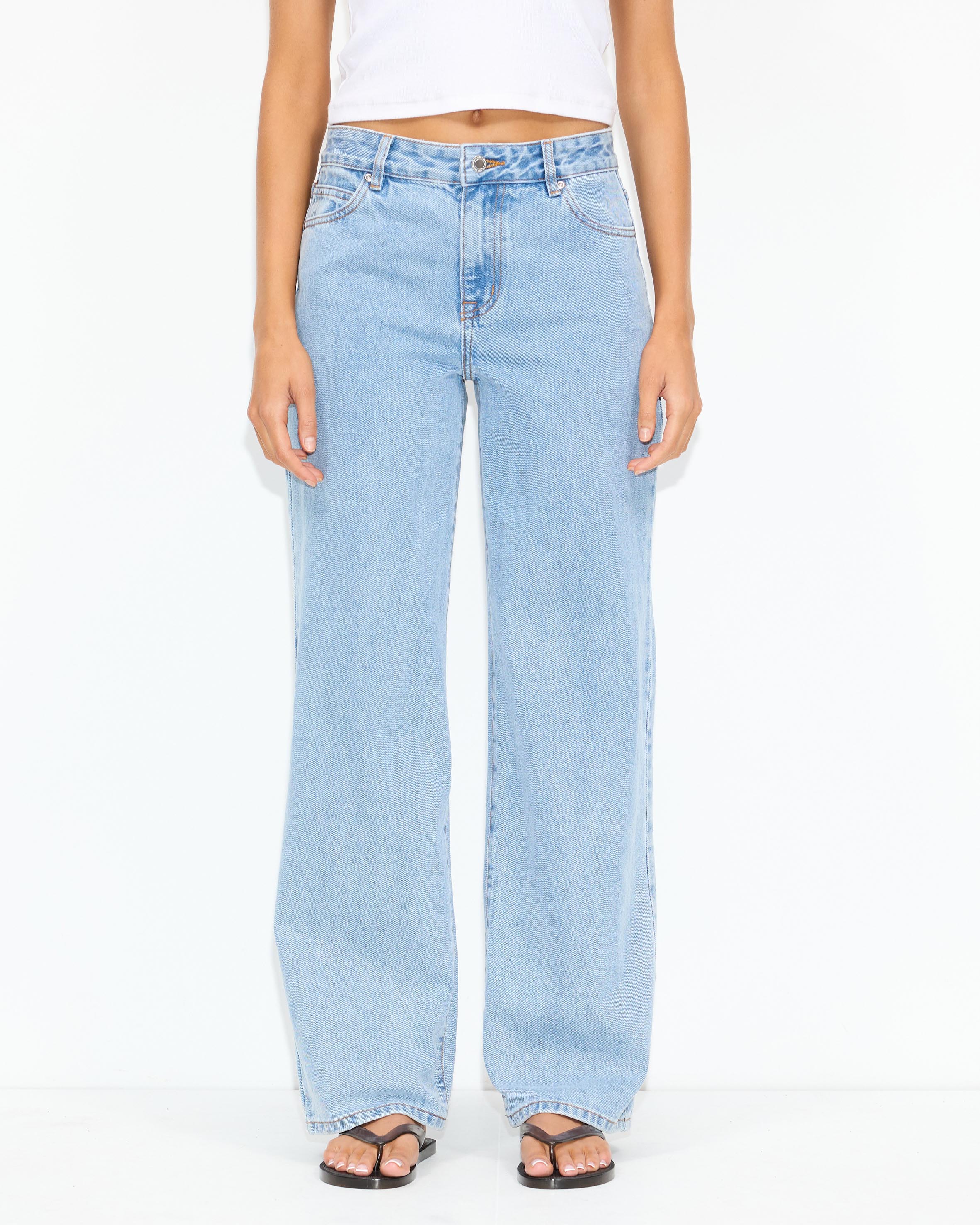 Rome Baggy Low Rise Denim Jeans