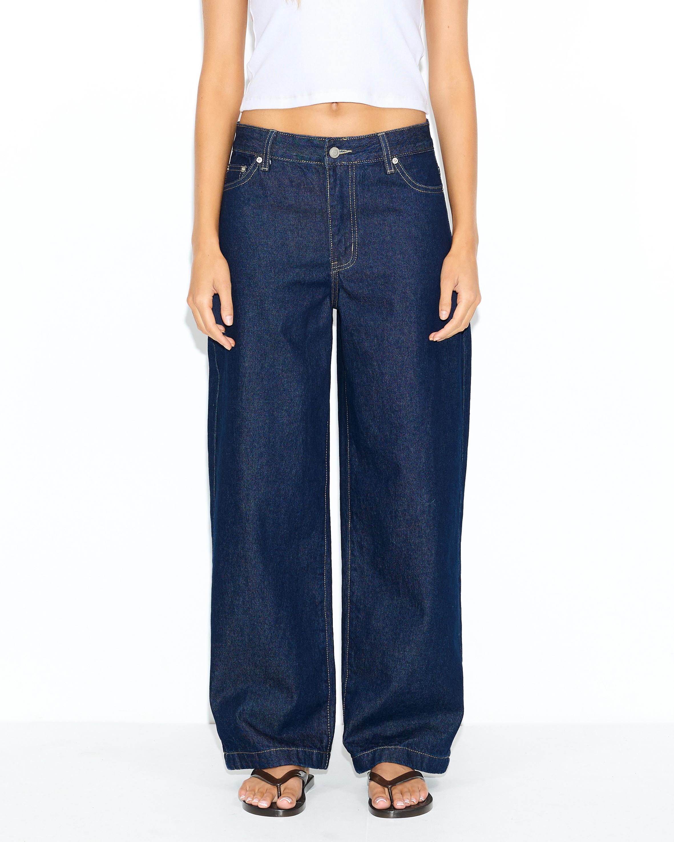 Rio Mid Rise Straight Jeans