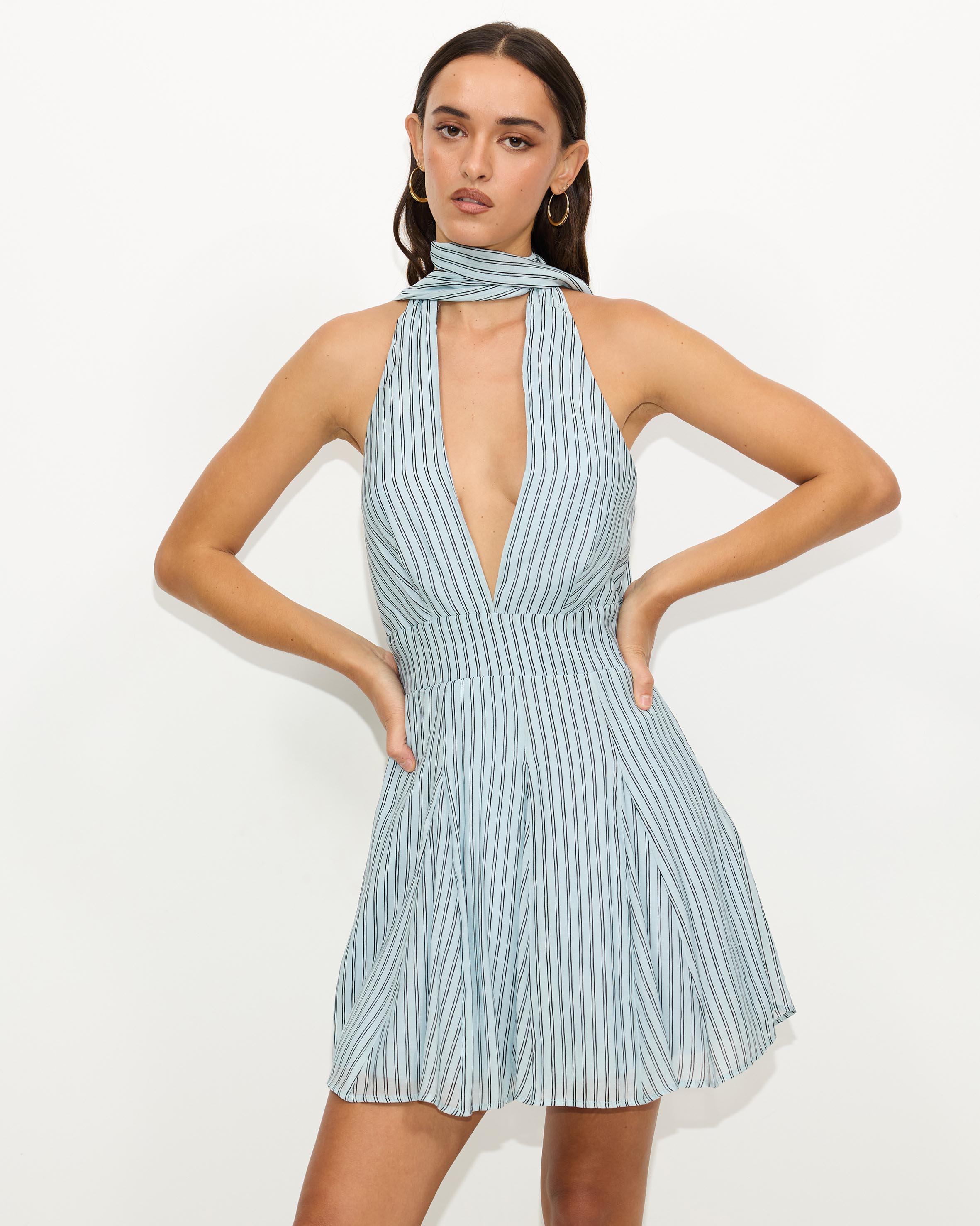 Mocktail Scarf Mini Dress