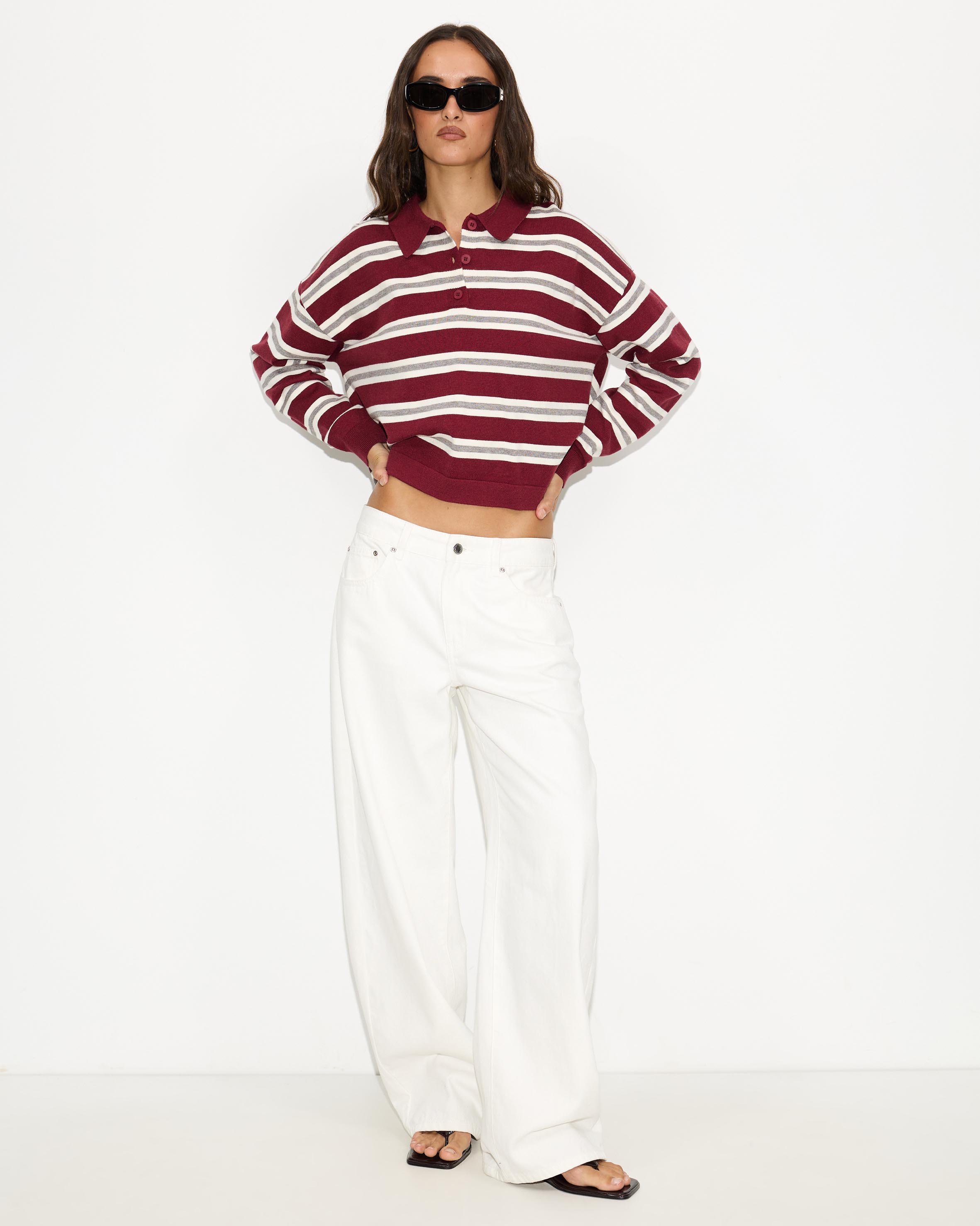 Piper Stripe Knit Polo