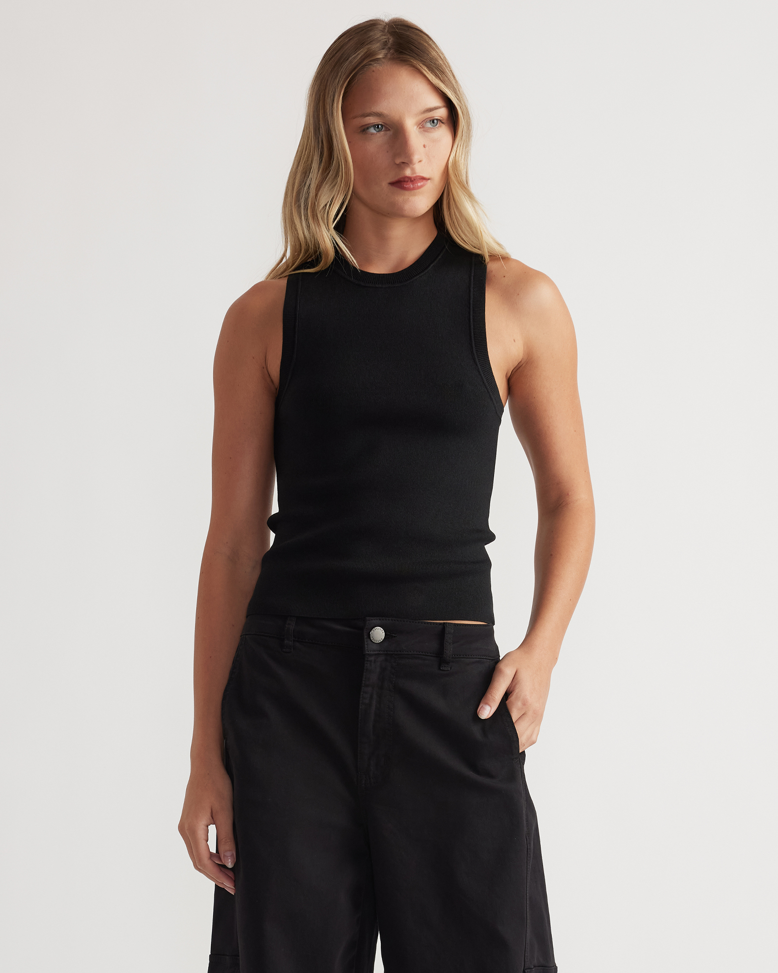 Ava Crew Neck Knit Tank