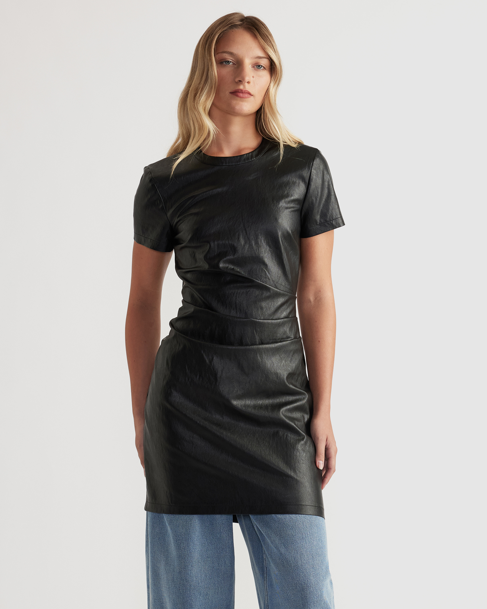 Monica Faux Leather Mini Dress