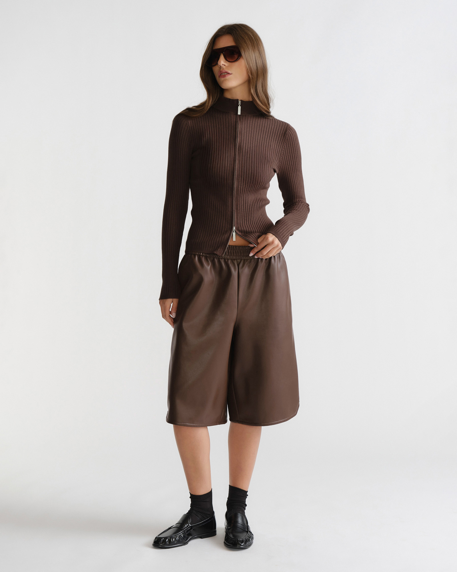 D-Luxe PU Bermuda Shorts