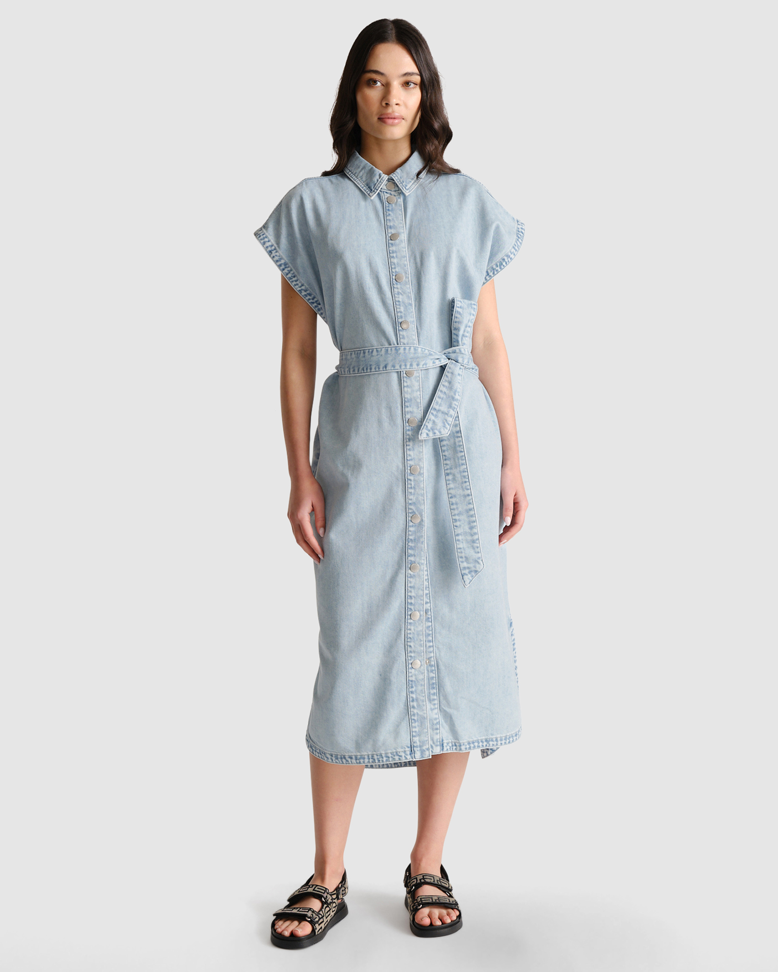 D-Luxe Denim Maxi Dress