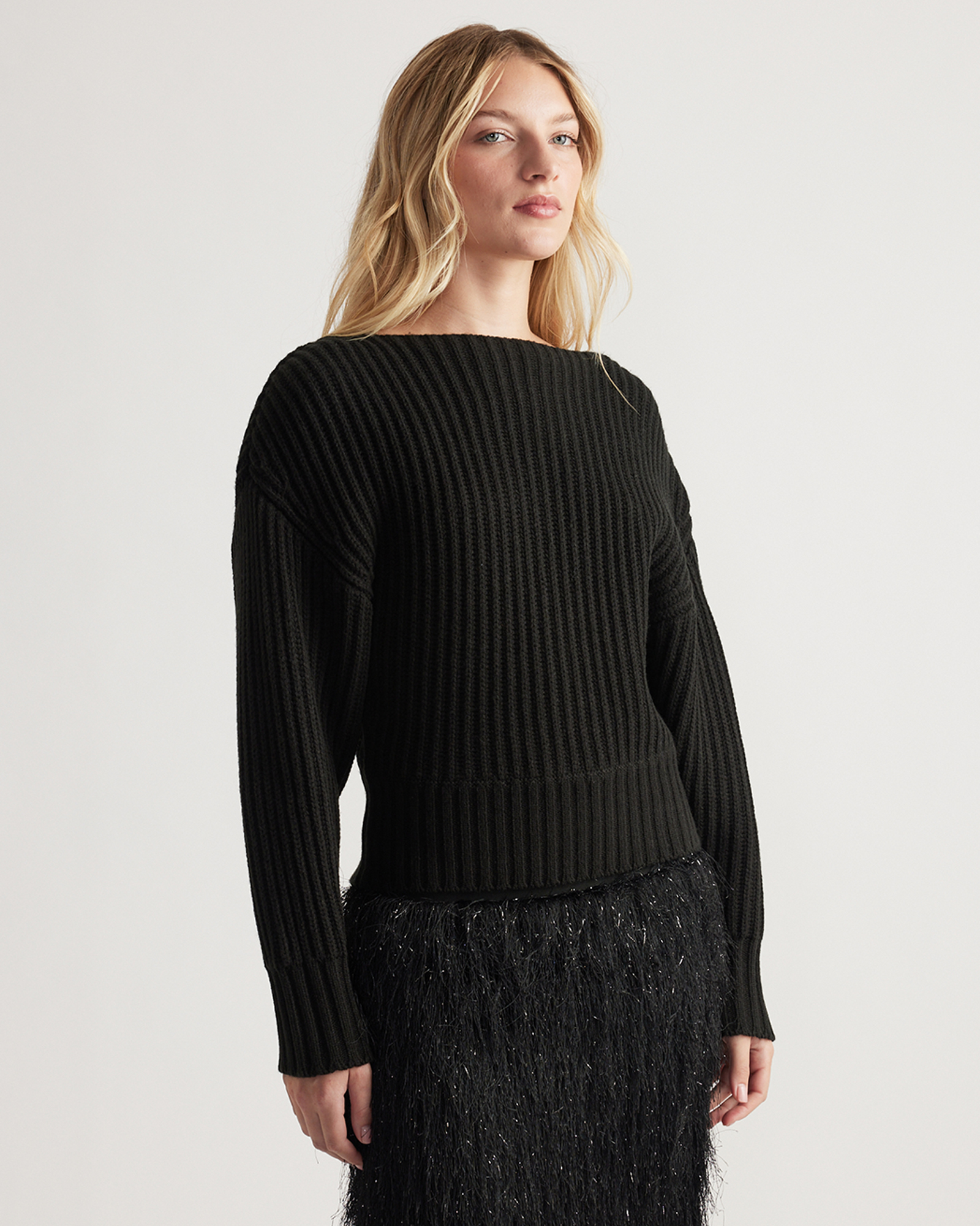 Rose Drop Shoulder Knit Jumper