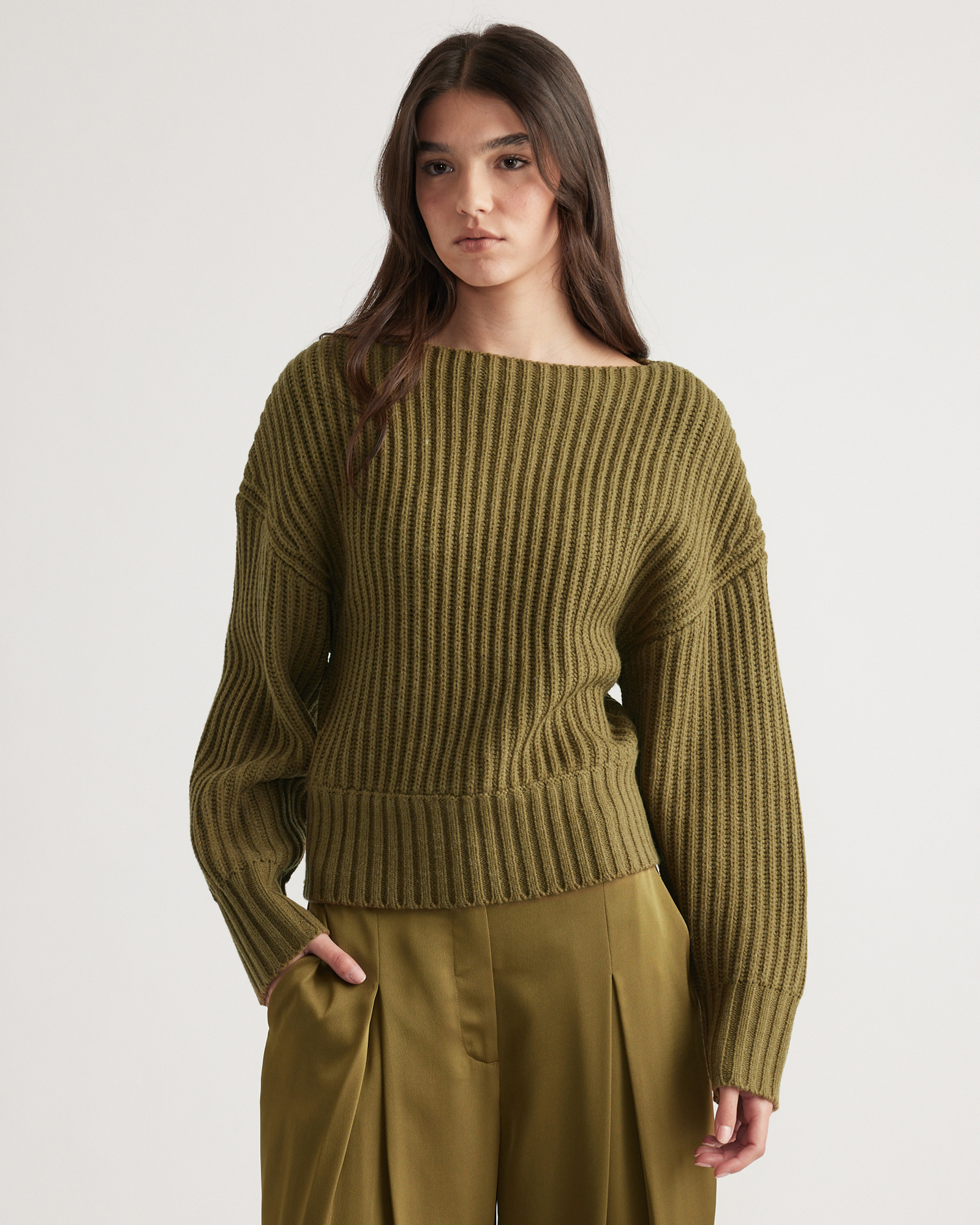Rose Drop Shoulder Knit Jumper