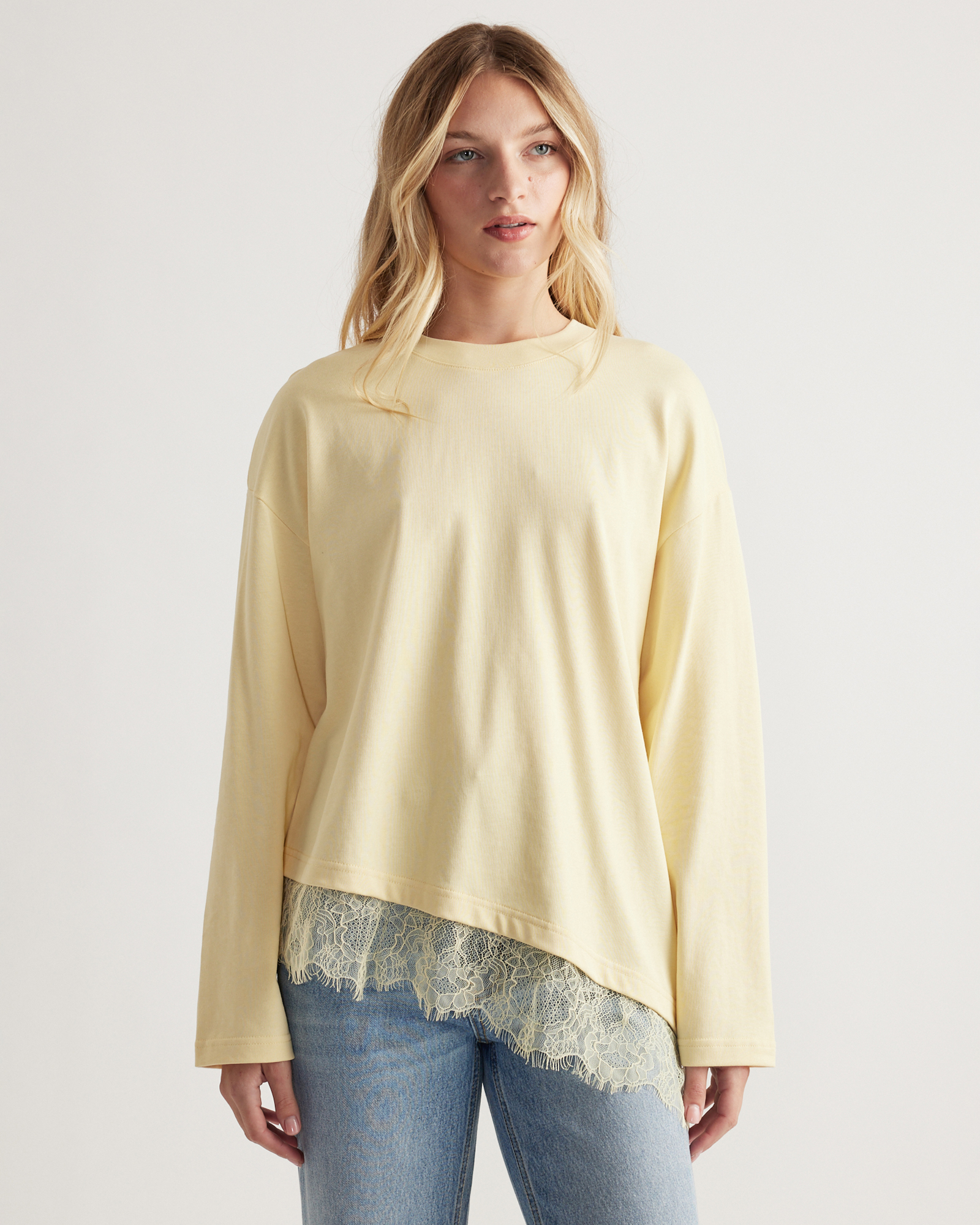 Sofia Lace Trim Long Sleeve