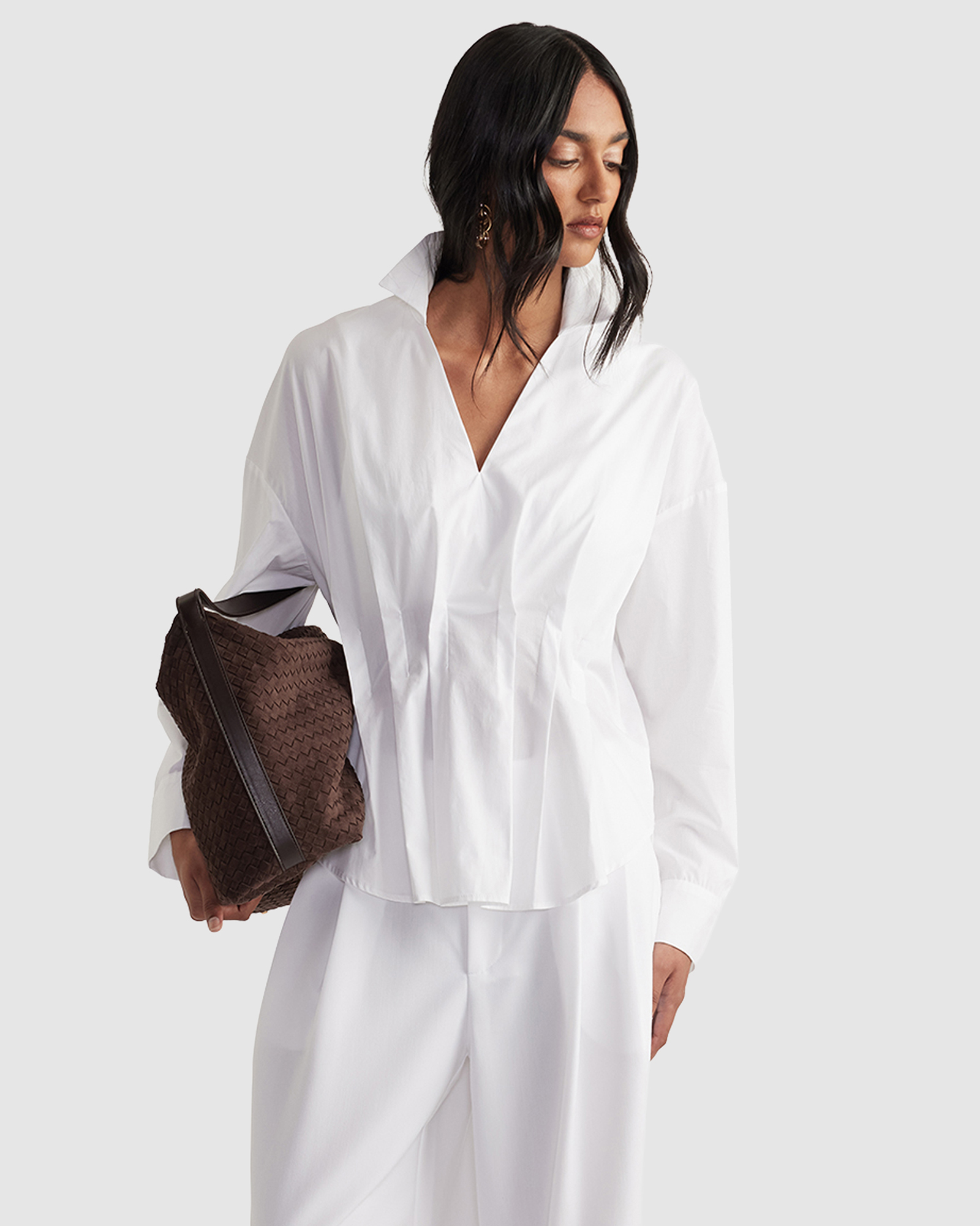 Pia Pleated Oversized Shirt