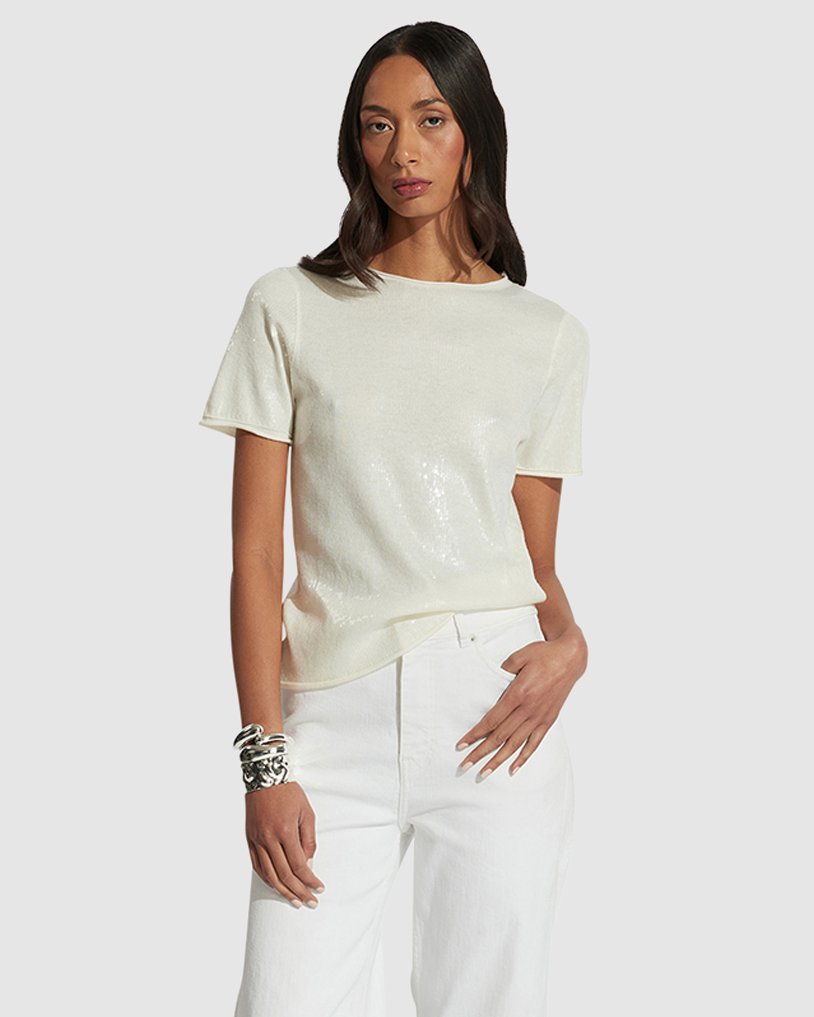 Sofia Sequin Knit Tee