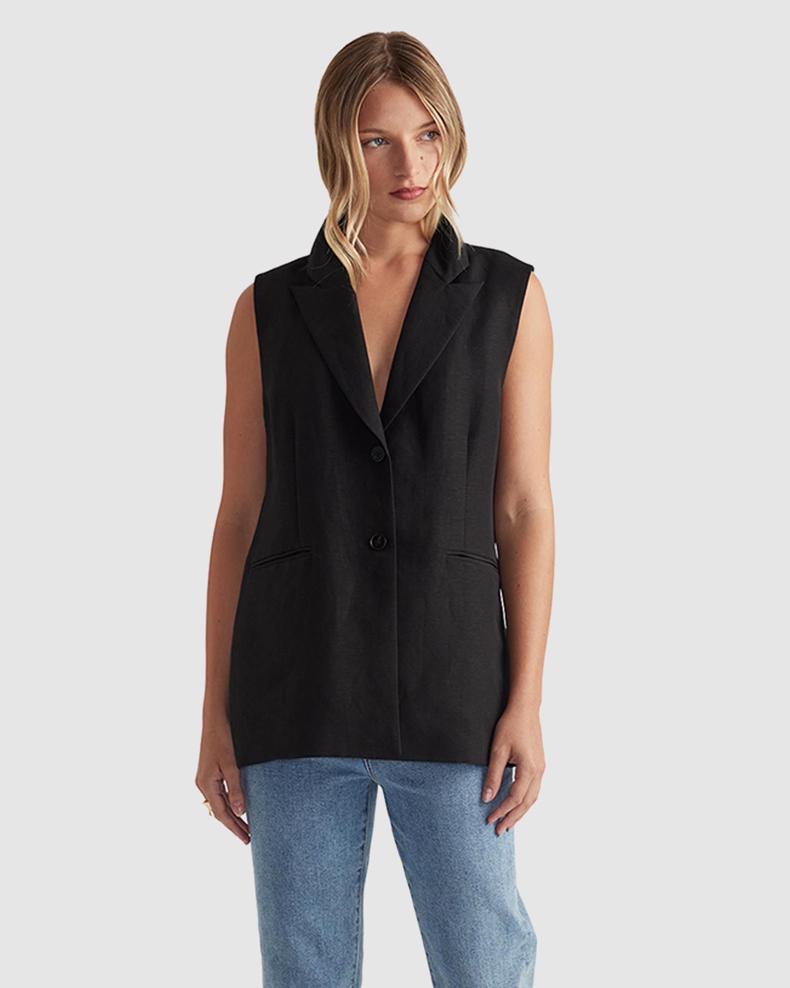 Paige Linen Blend Vest