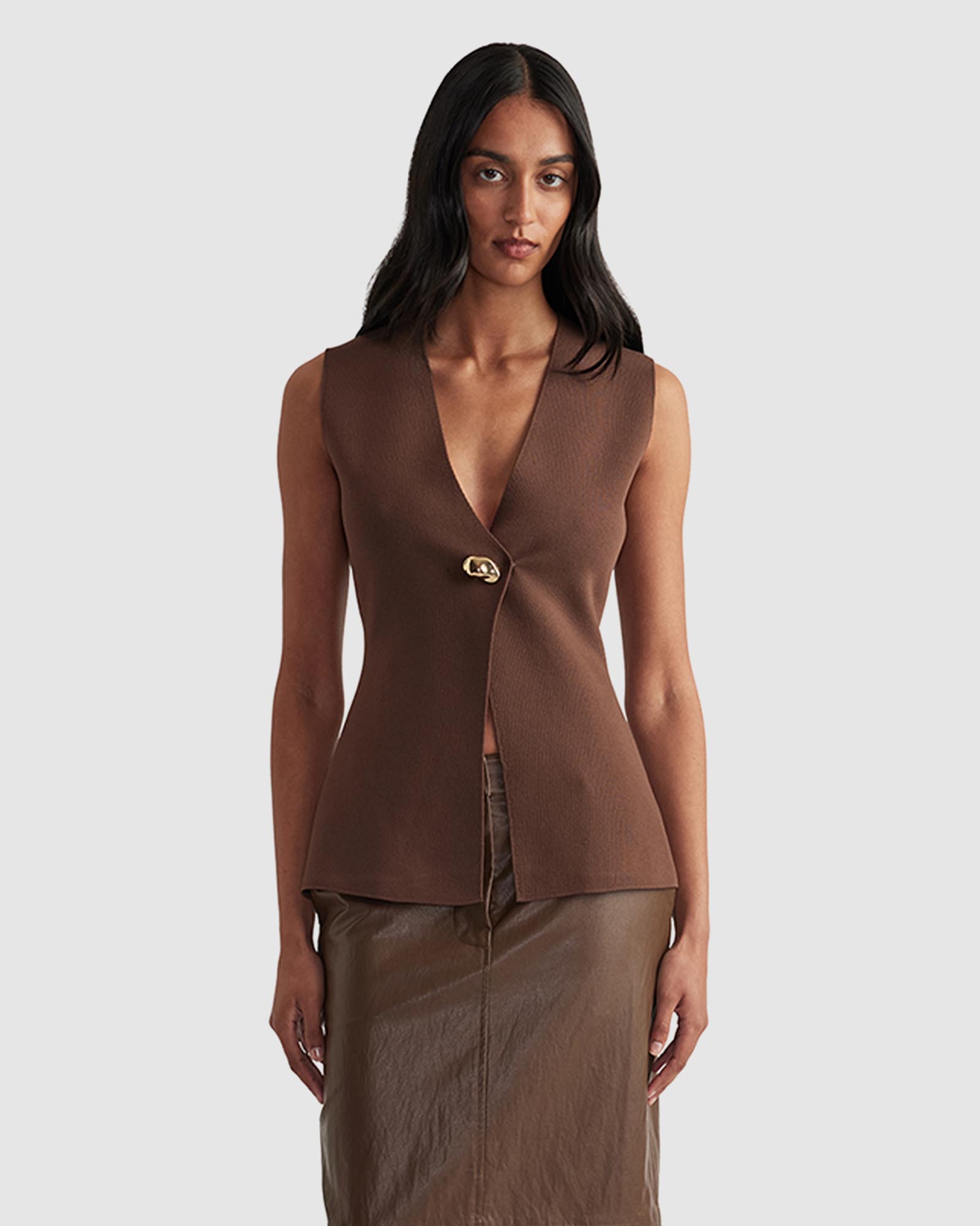 Maddie Longline Knit Vest