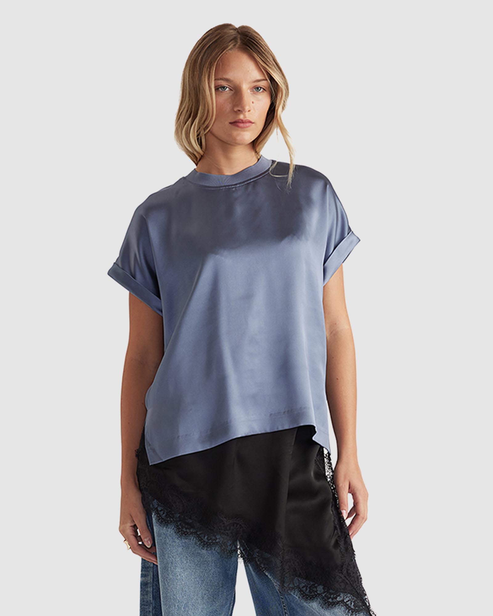 AnnMaree Satin Tee