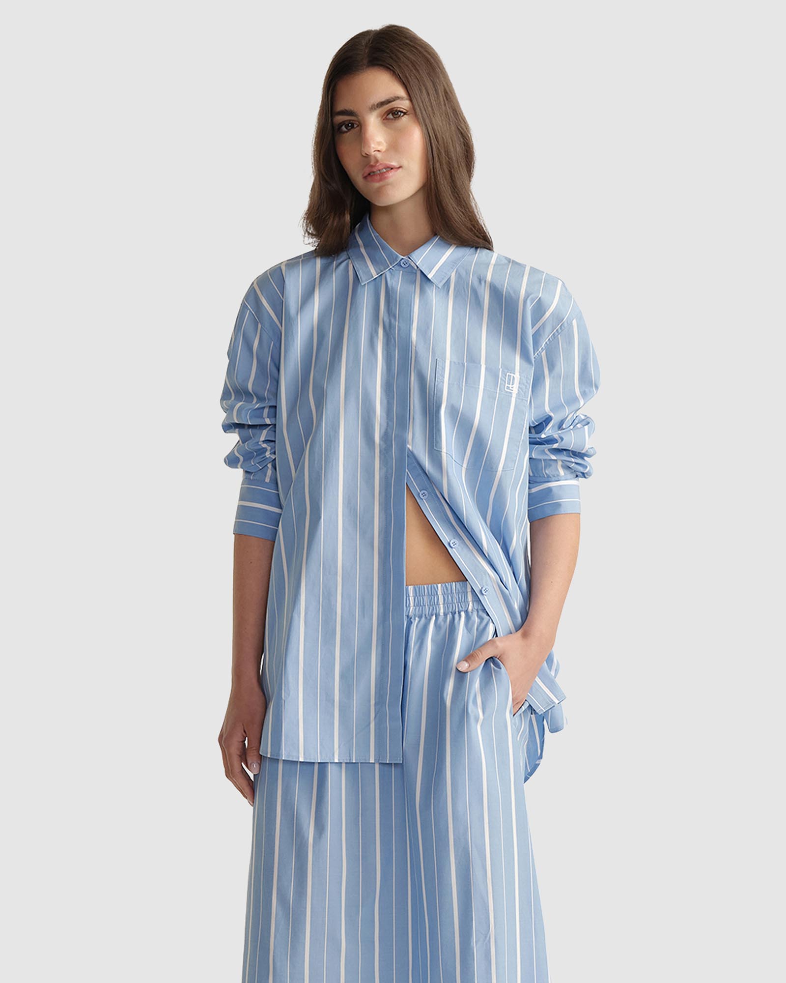 D-Luxe Poplin Stripe Shirt