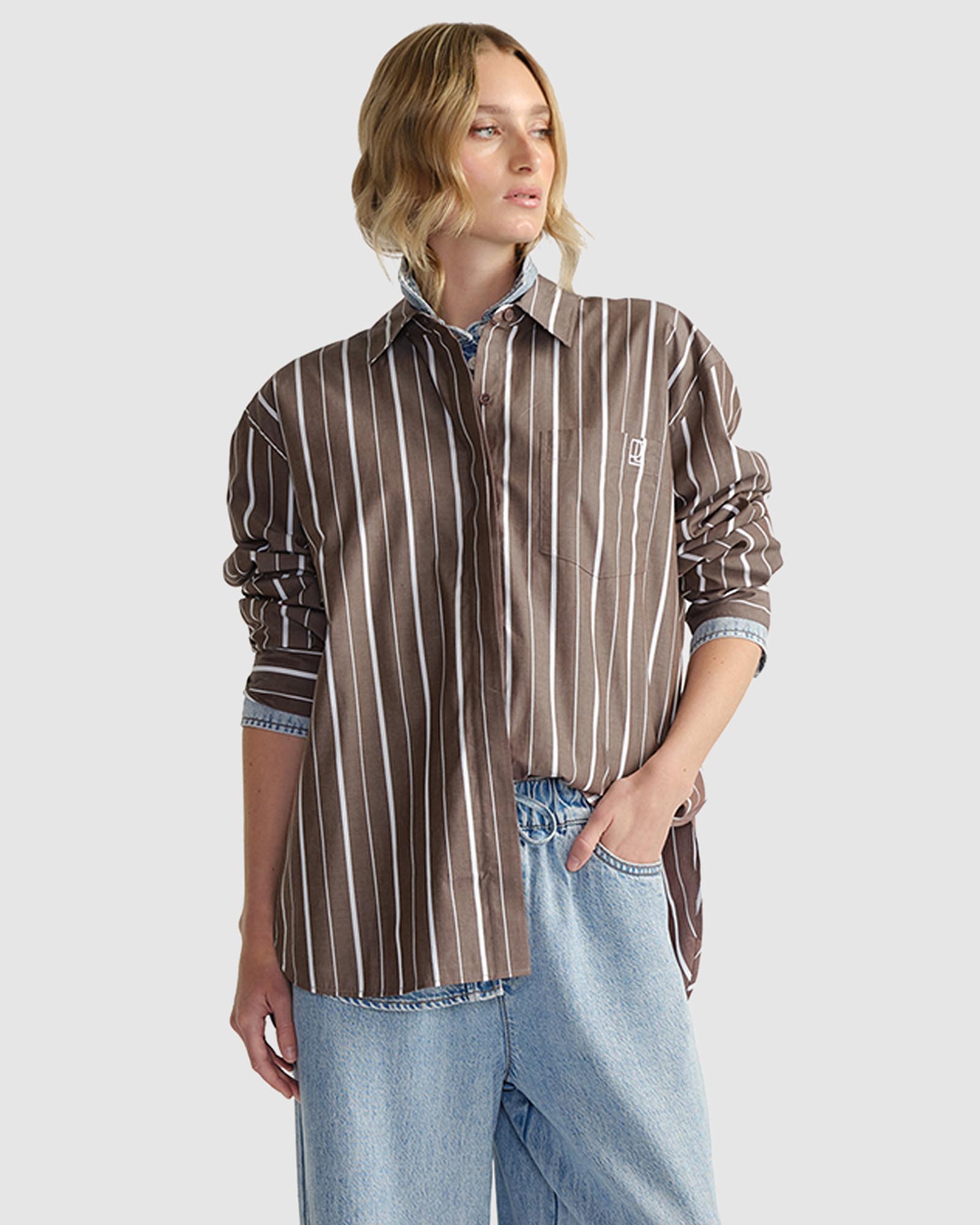 D-Luxe Poplin Stripe Shirt