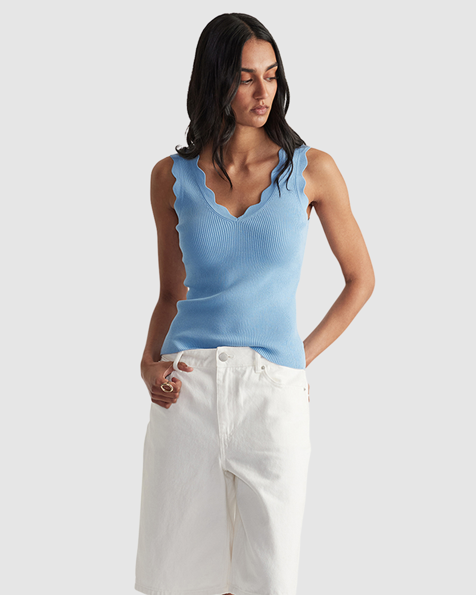 Kai Scallop V-Neck
