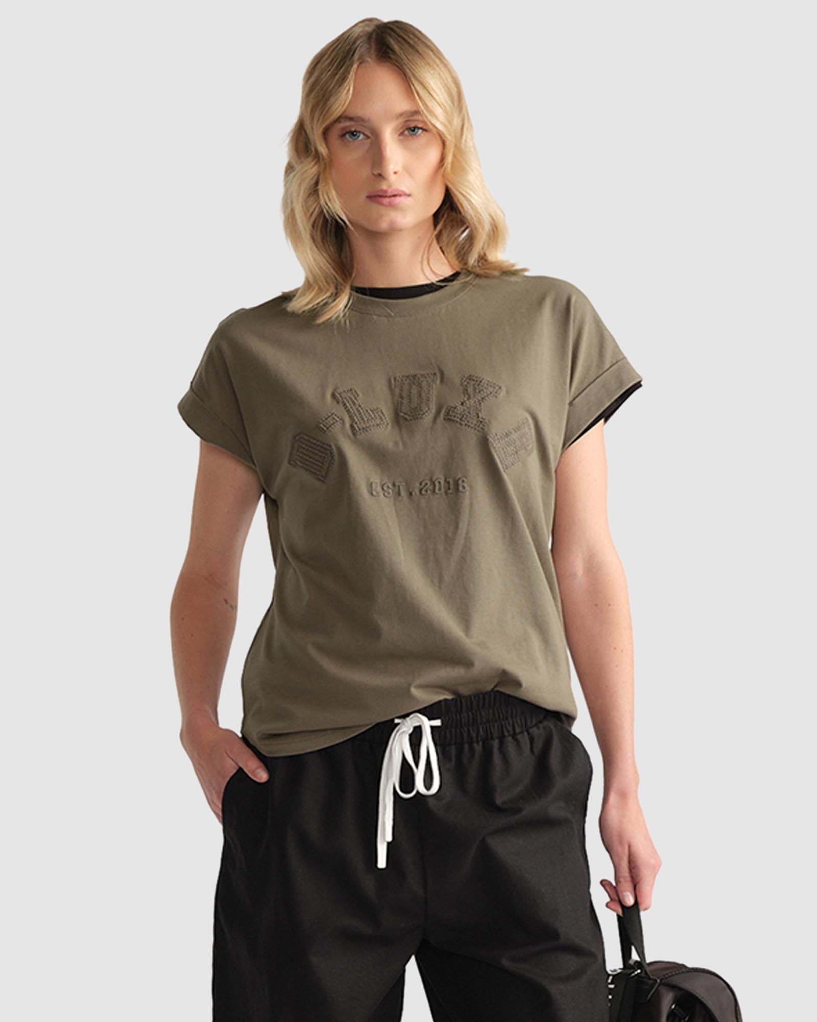 D-Luxe Collegiate Tonal Tee
