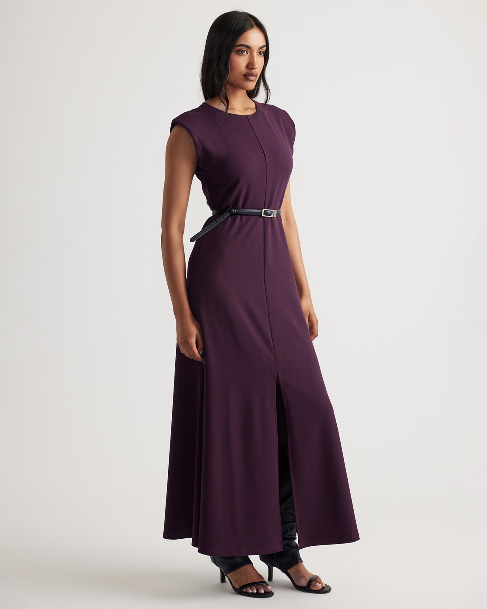 Bonnie Shoulder Pad Maxi Dress