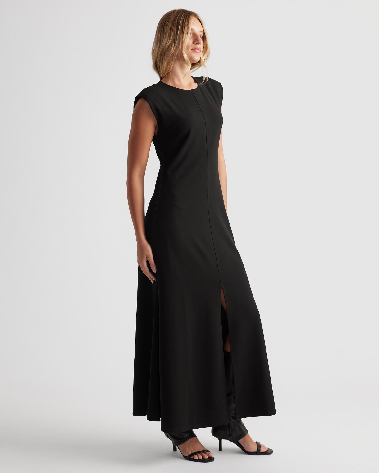 Bonnie Shoulder Pad Maxi Dress