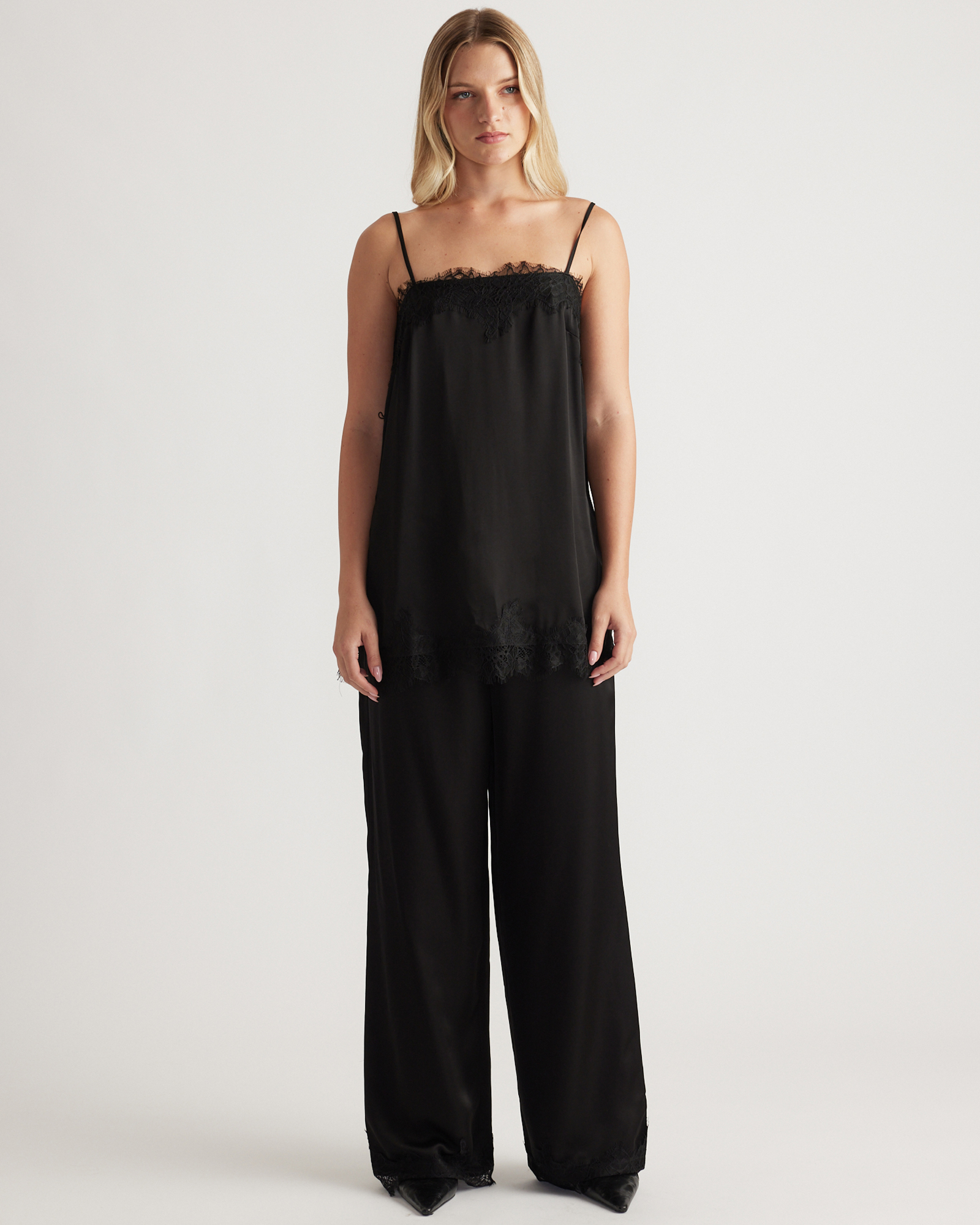 Laine Square Neck Lace Top