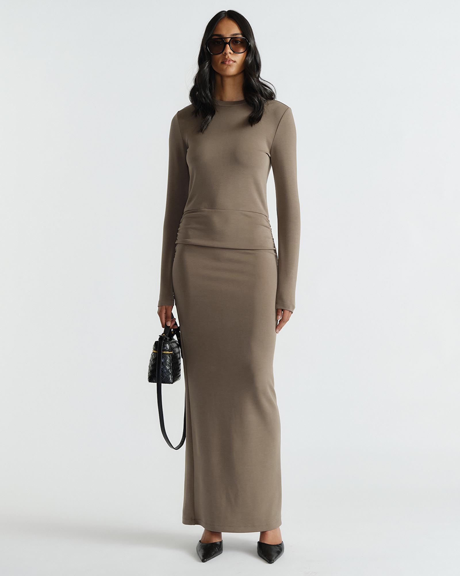 Monica LS Midi Dress