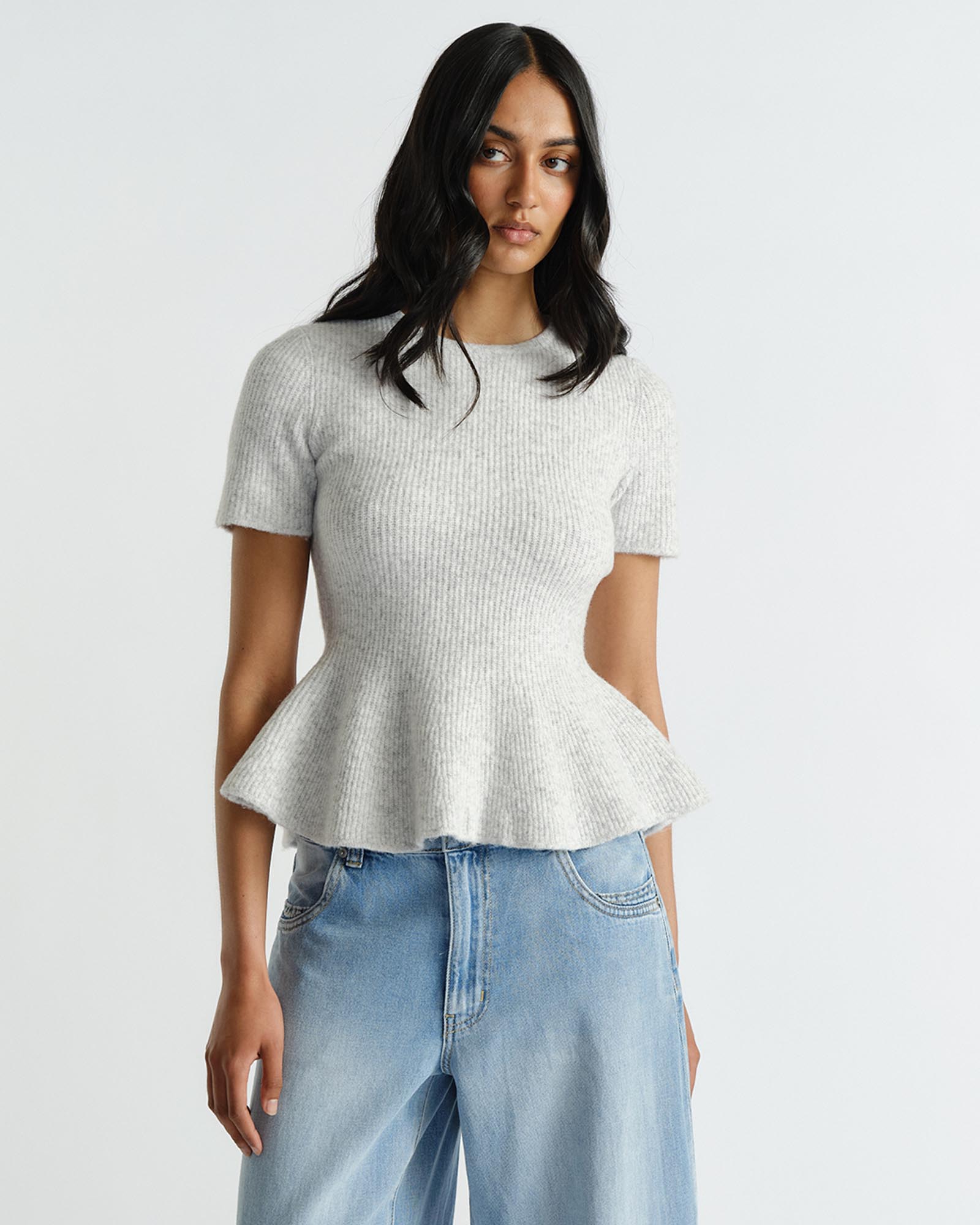 Amalia Peplum Knit Tee